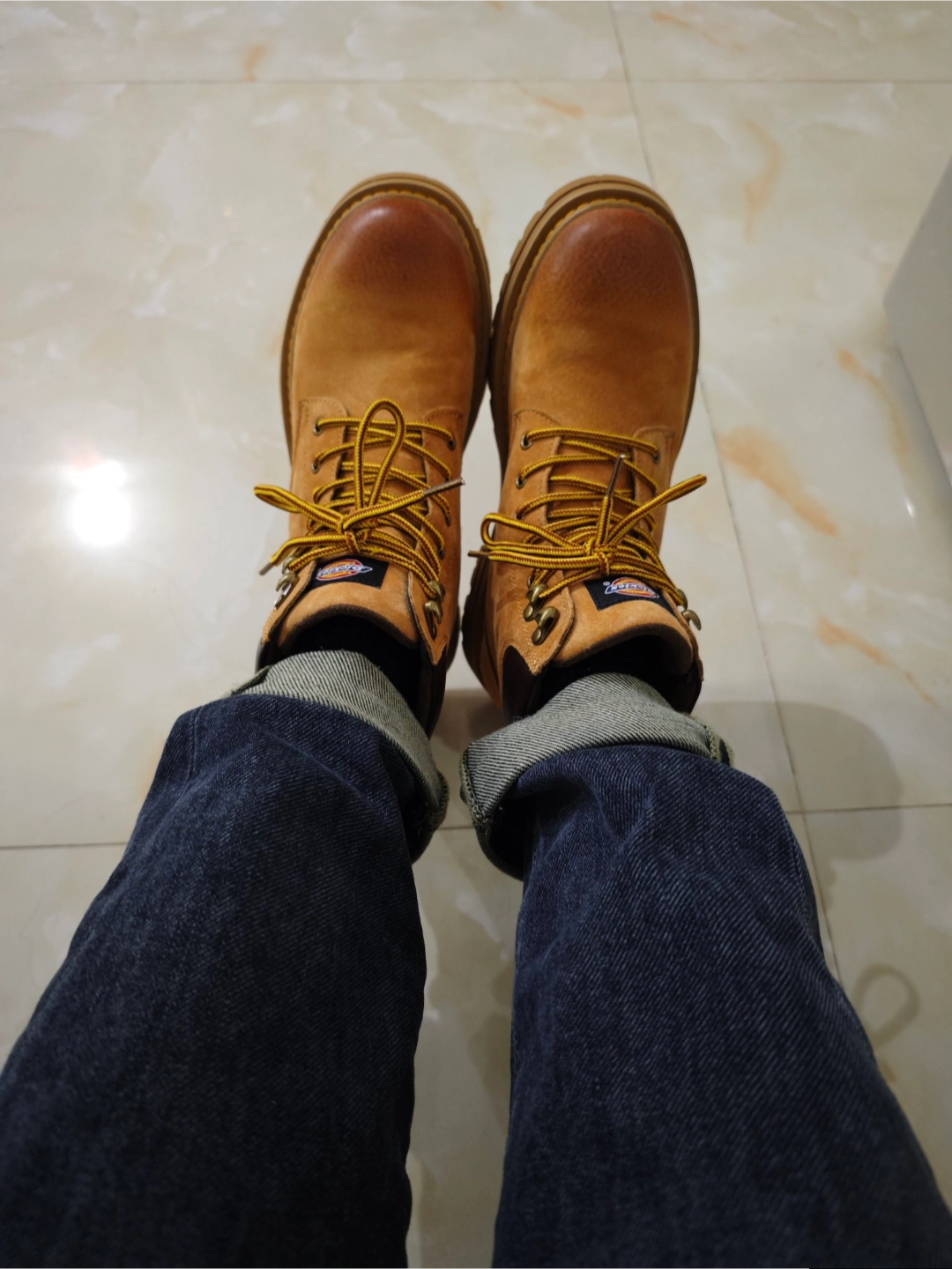 custom review-Dickies Водонепроницаемый и Износостойкий 11,5 см Аутдор Мужской Земляной Желтый