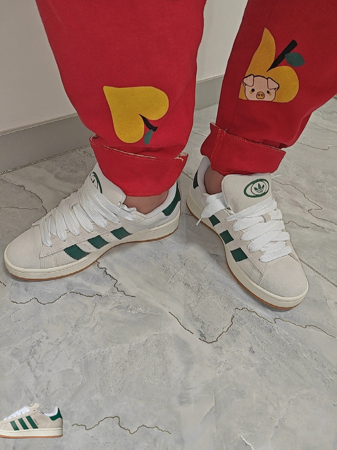 custom review-Adidas Originals CAMPUS 00s Амортизация Износостойкий Низкий Топ Casual Женский Белый Зеленый