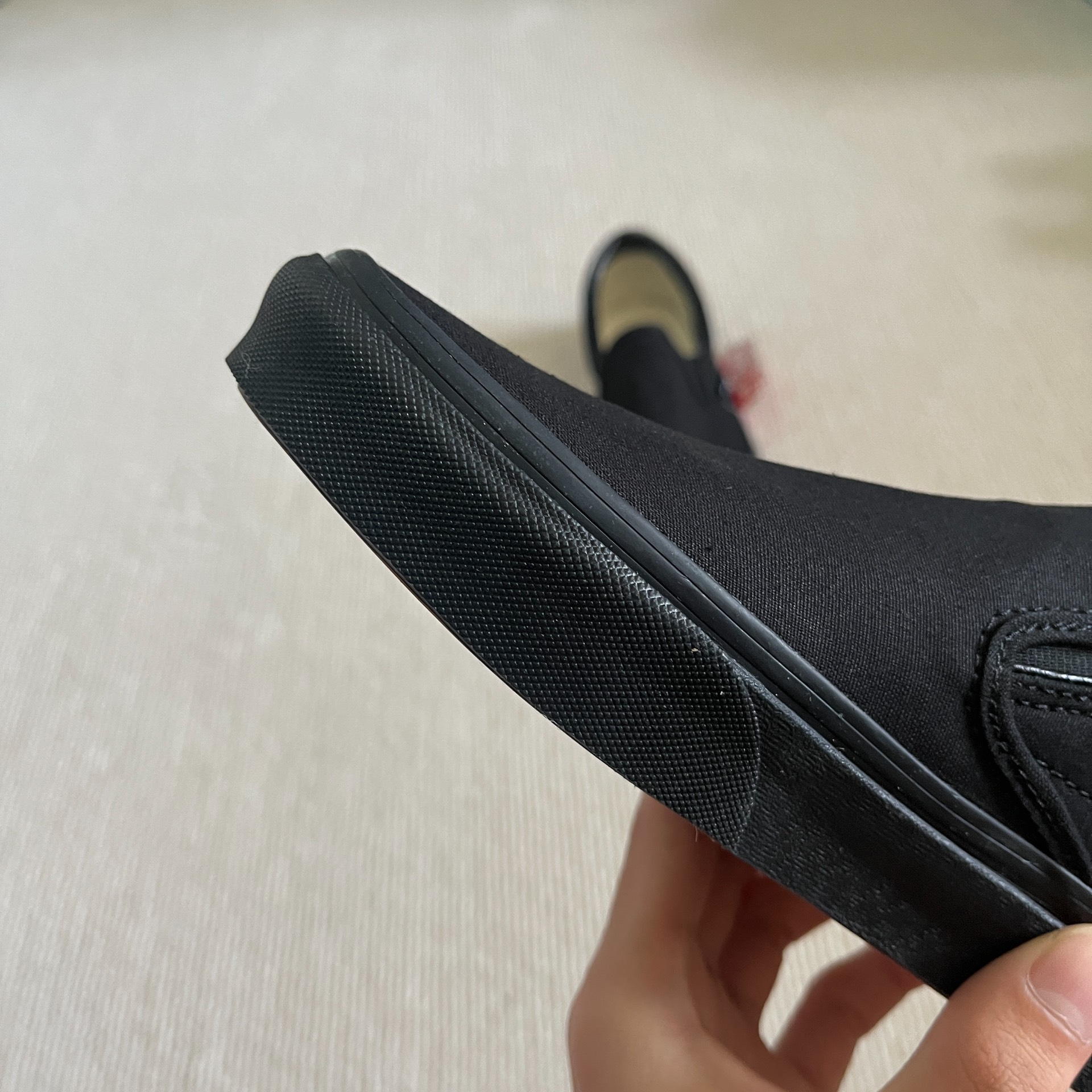 custom review-Vans Slip On Цвет холста Low Топ Скейтборд Обувь Унисекс Черный