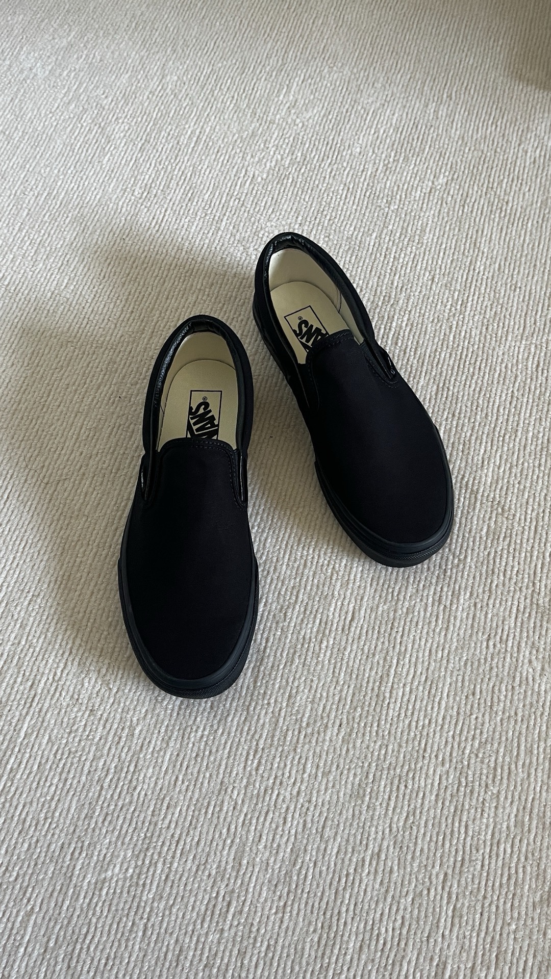 custom review-Vans Slip On Цвет холста Low Топ Скейтборд Обувь Унисекс Черный