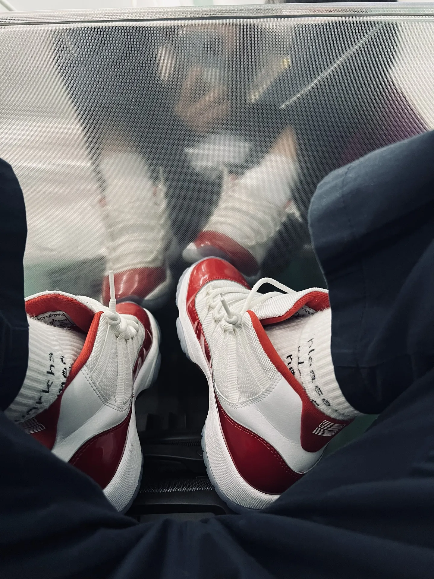 Jordan 11 Cherry On Foot Air Jordan 11 Retro 'Cherry'