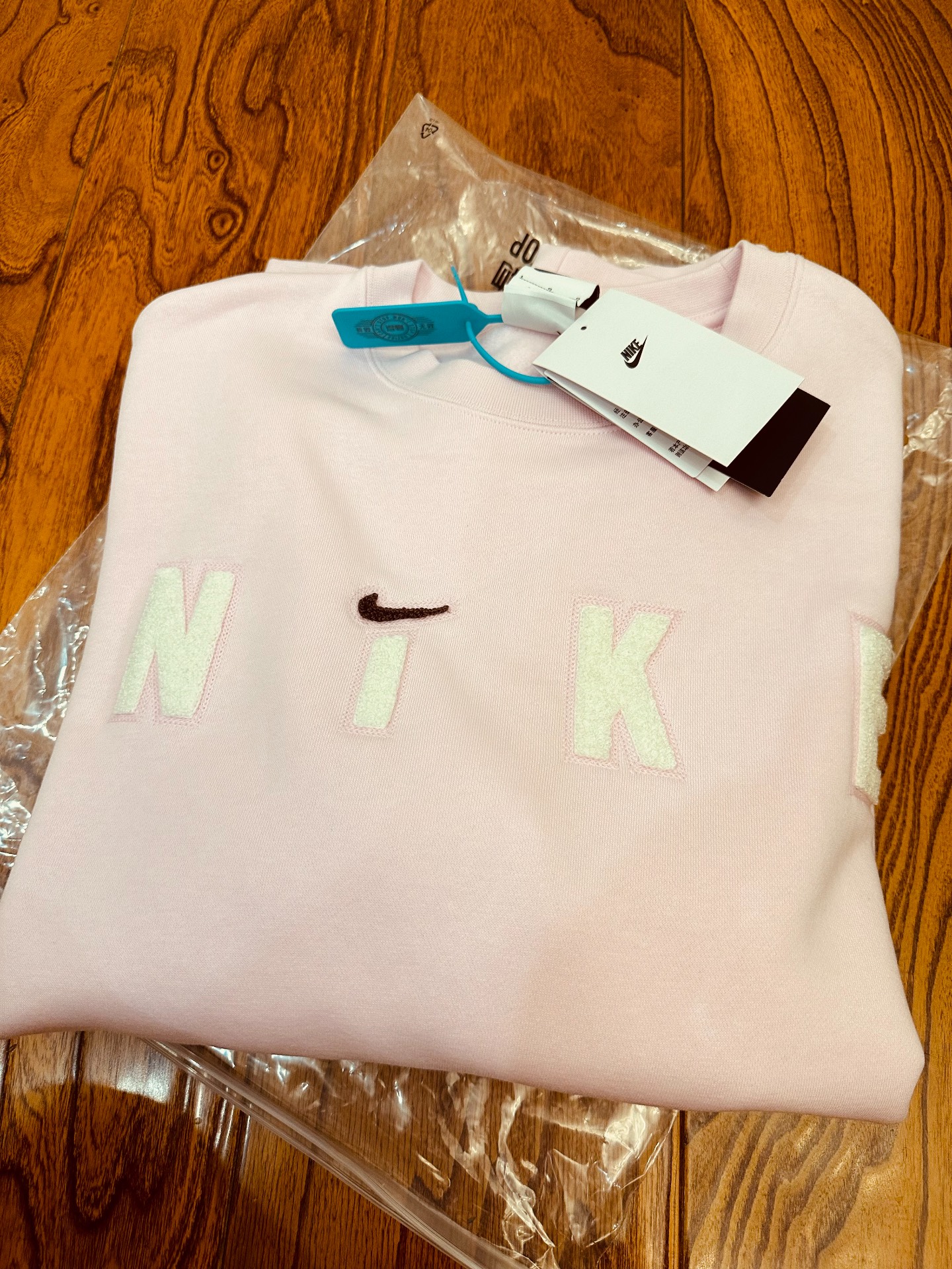 custom review-nike AS W NSW Cozy FLC OS CRW Толстовка Женская Розовая