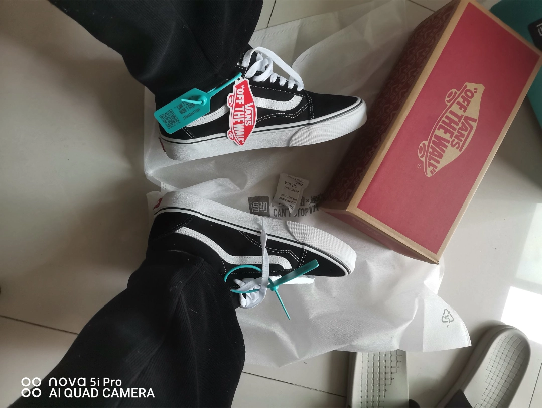 custom review-Vans Old Skool Черный Низкий Топ Скейтборд Кроссовки Унисекс Черный Белый