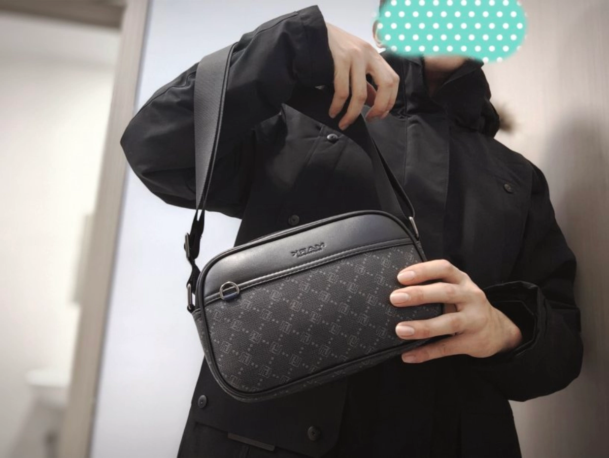 custom review-FAIRWHALE ПВХ Сумка через плечо Маленькая Унисекс Свинцово-серый