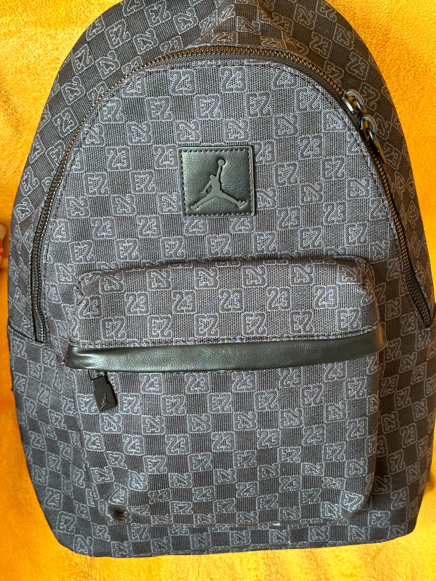 custom review-Jordan Polyester Backpack Medium Men's Black Джордан Полиэстер Рюкзак Средний Мужской Черный