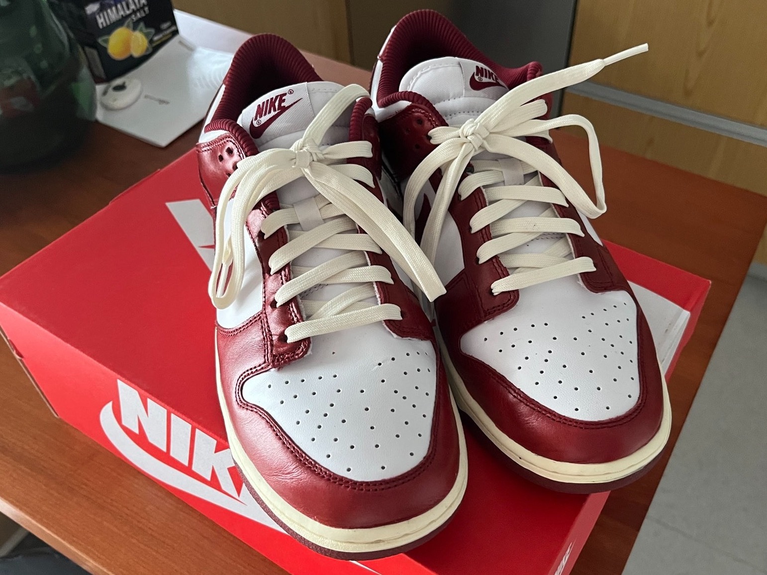 custom review-Nike Dunk Low Топ Скейтборд Кроссовки Женские Красный Белый