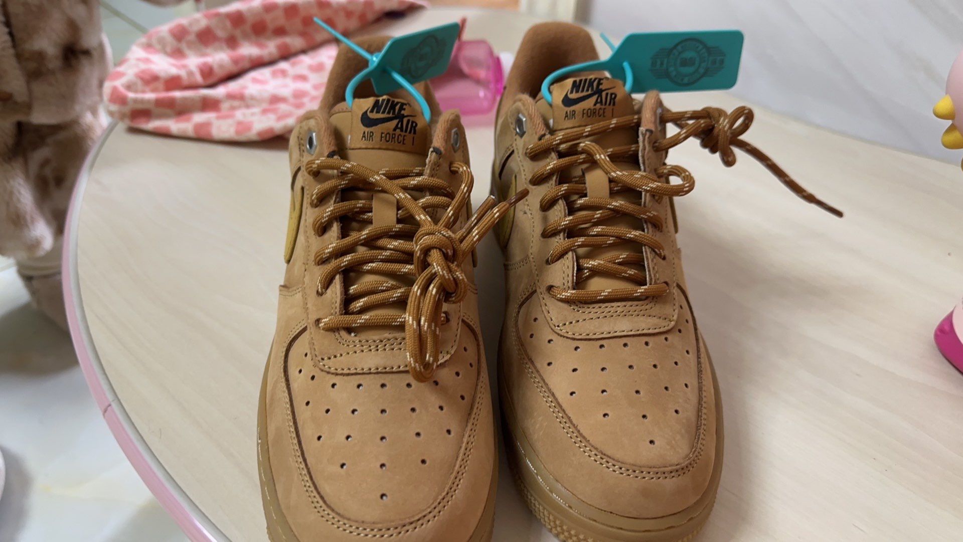 custom review-Nike Air Force 1 Low Топ Скейтборд Кроссовки Женские Пшеница