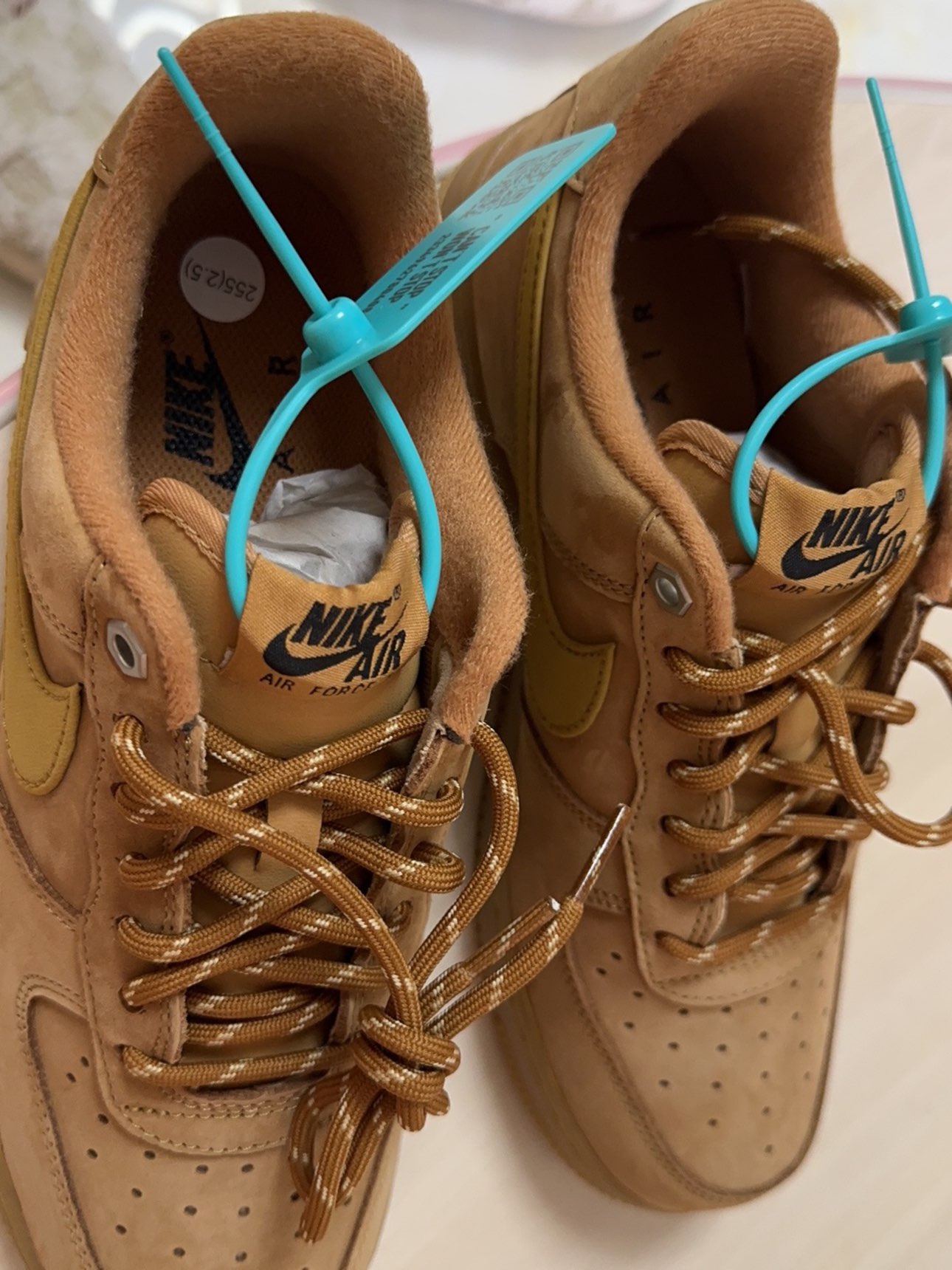 custom review-Nike Air Force 1 Low Топ Скейтборд Кроссовки Женские Пшеница