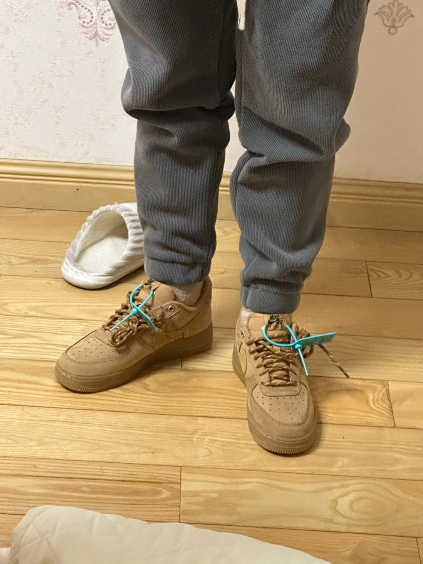 custom review-Nike Air Force 1 Low Топ Скейтборд Кроссовки Женские Пшеница