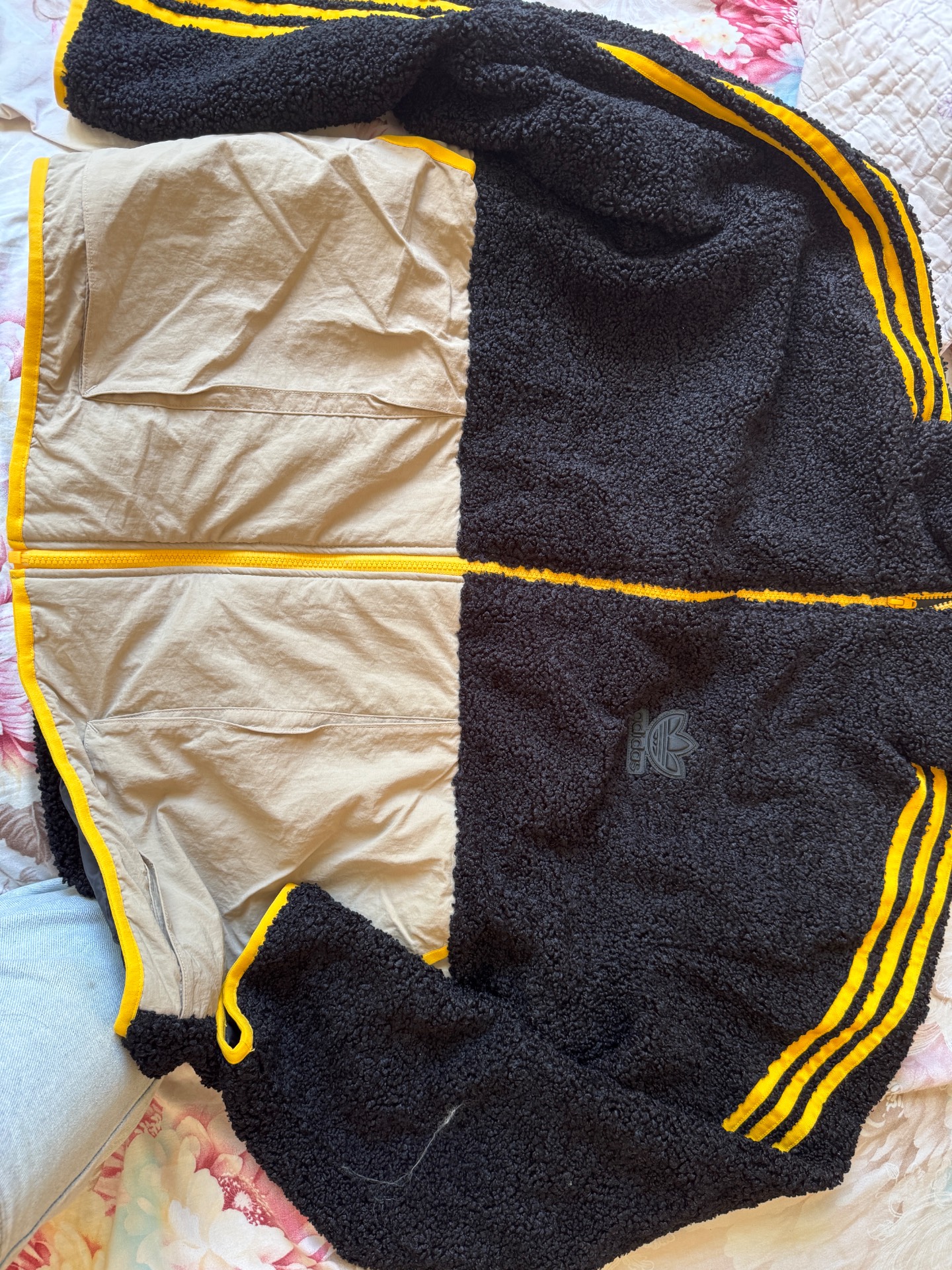 custom review-Adidas Originals Шерпа Куртка Мужская Черная