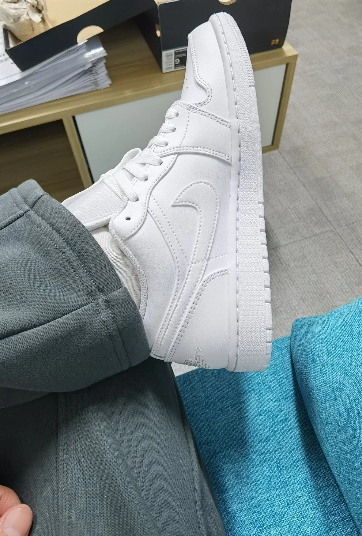 custom review-Jordan Air Jordan 1 Low Топ Винтажные Баскетбольные Кроссовки Мужские Белые