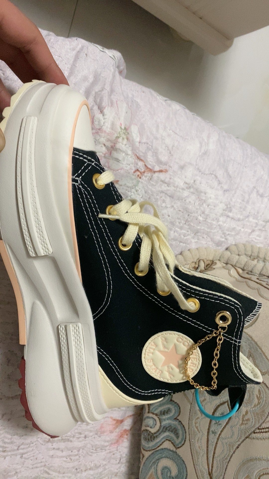 custom review-Конверс Run Star Legacy CX Износостойкий и Легкий Высокий Топ Кеды Унисекс Черный Бежевый Розовый