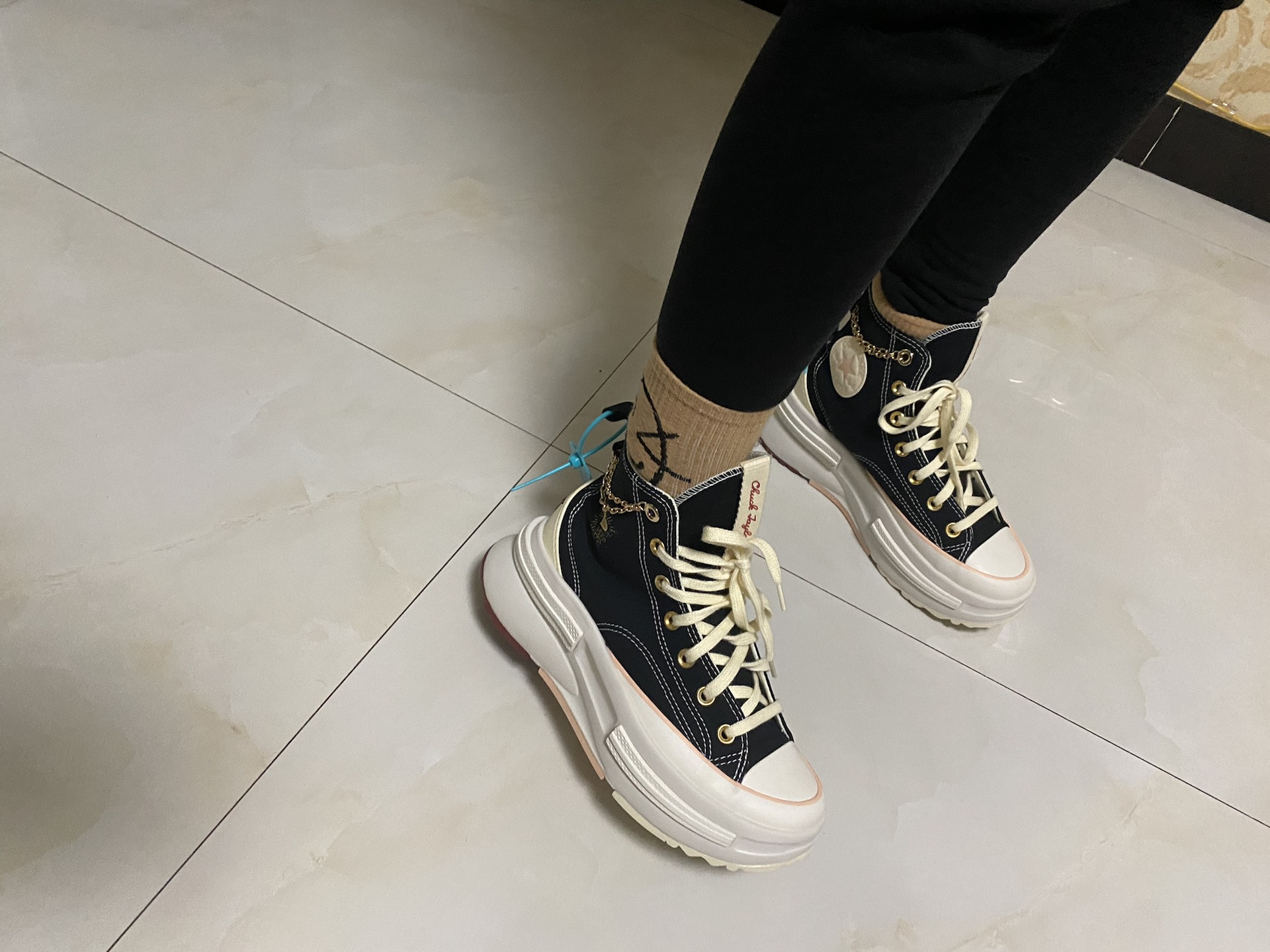 custom review-Конверс Run Star Legacy CX Износостойкий и Легкий Высокий Топ Кеды Унисекс Черный Бежевый Розовый