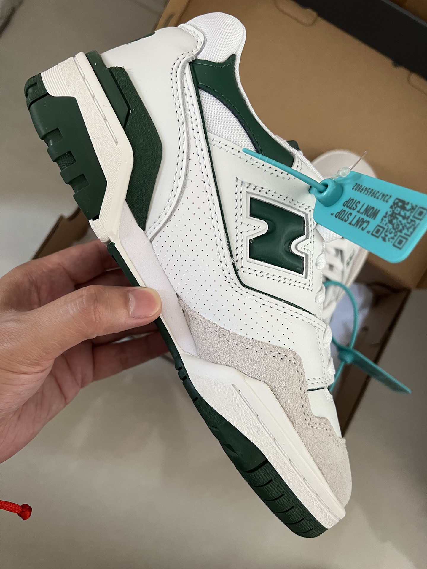 custom review-New Balance NB 550 Премиум Пачка Амортизация Износостойкий Низкий Топ Винтажные Баскетбольные Кроссовки Унисекс Зеленый