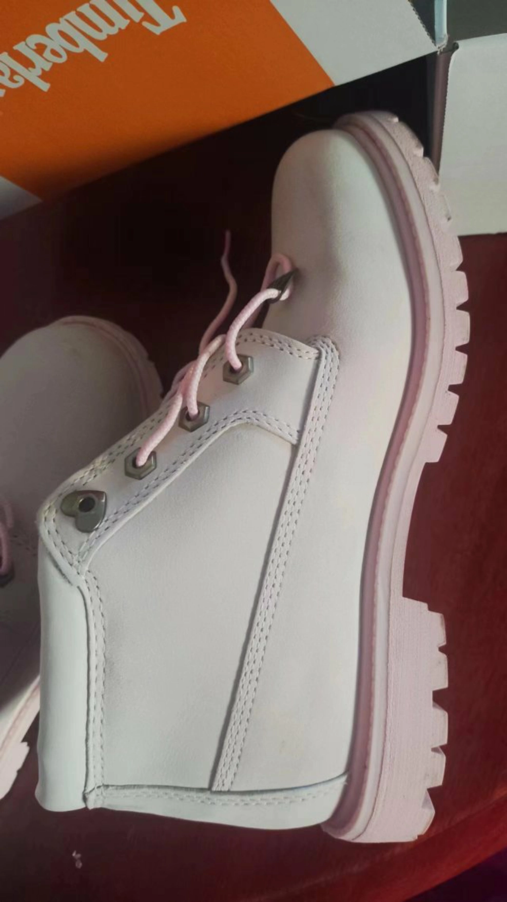 custom review-Timberland Chukka Короткий Мартин Ботинок Женские Серый Розовый