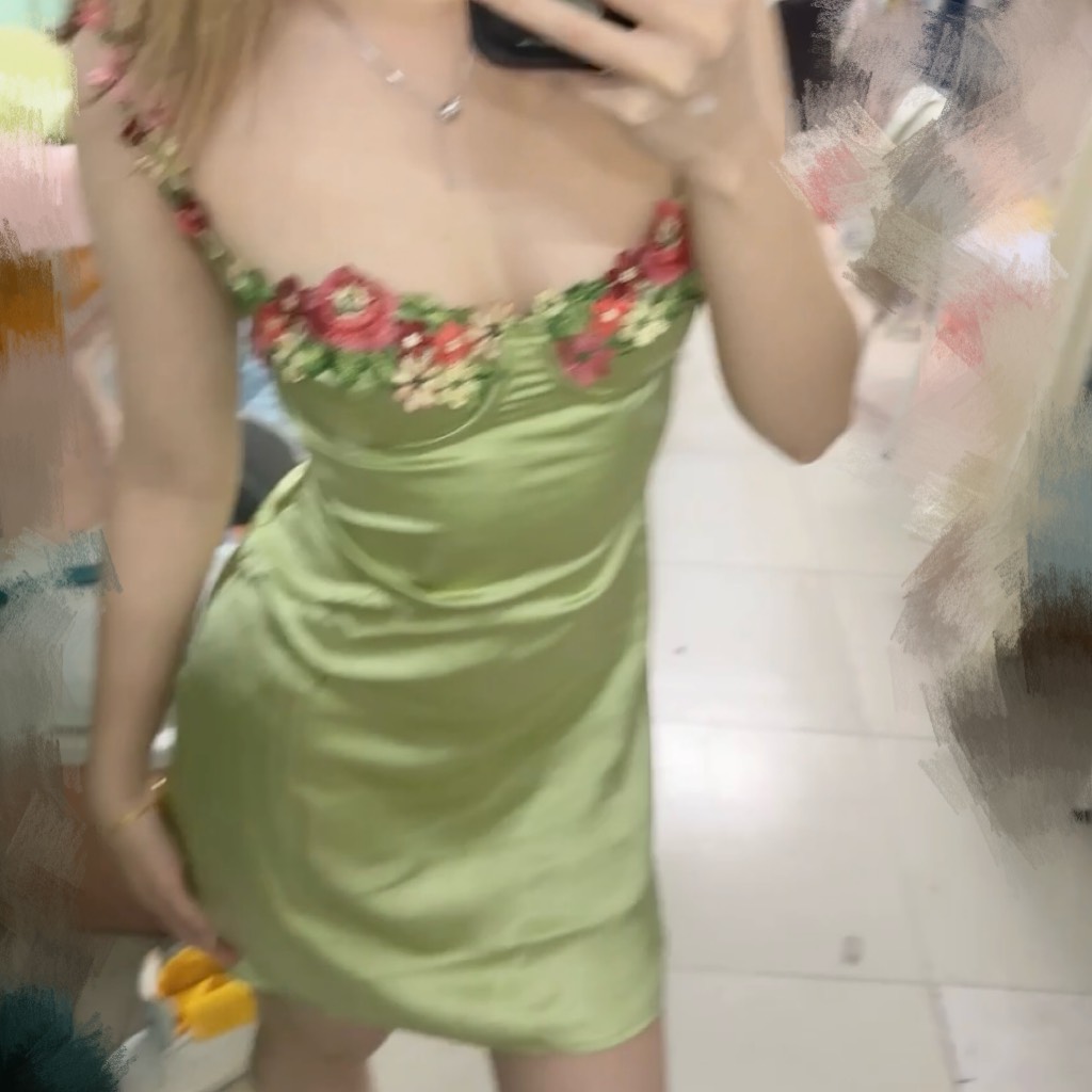 custom review-PRINCESS POLLY KENZIE Мини Платье Slip Платье Женское Авокадо Зеленый