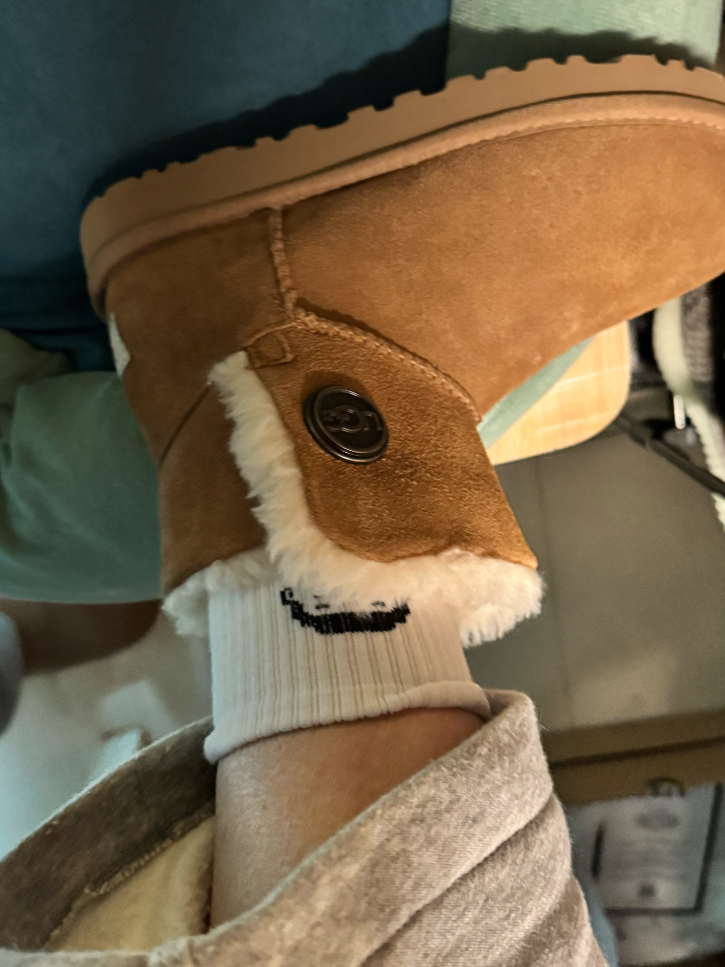 custom review-UGG Корова Спилок Термический Износостойкий Амортизирующий Противоскользящий С флисовой подкладкой Удобный Короткий