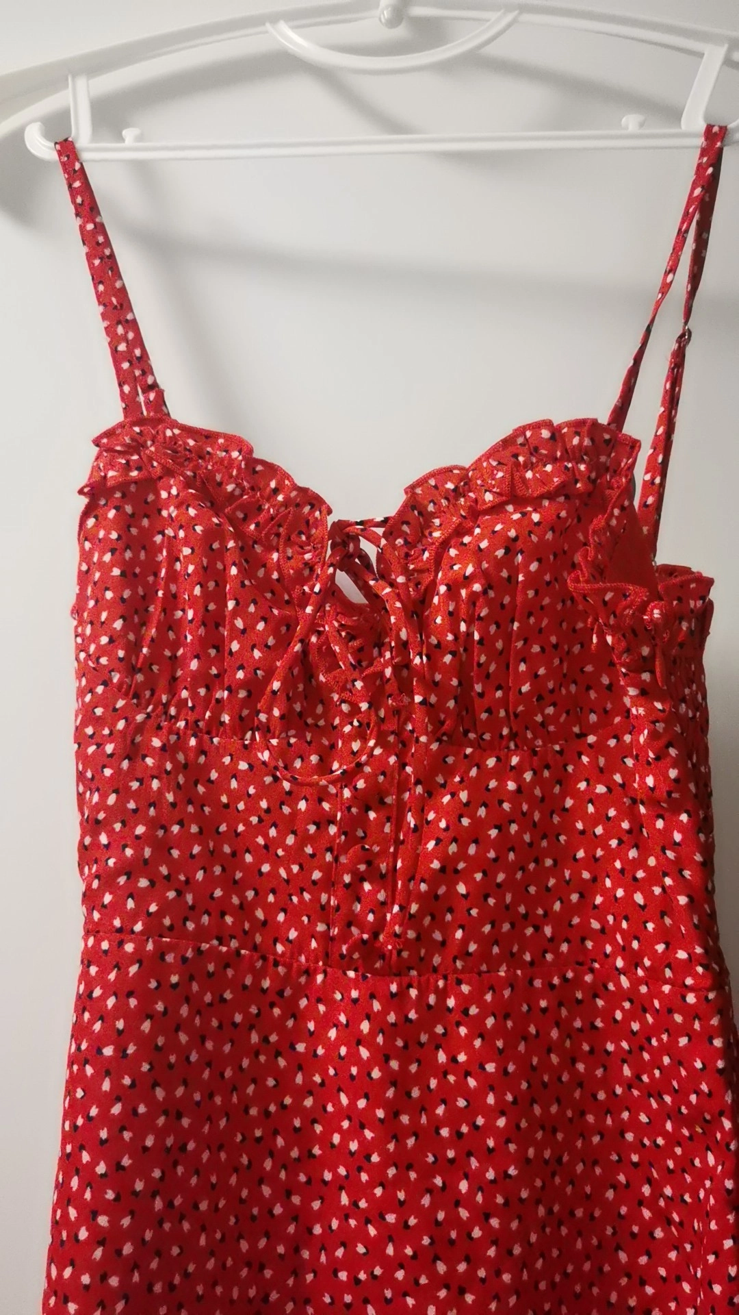 custom review-PRINCESS POLLY Love Birds Мини Платье Слип Платье Женское Красное