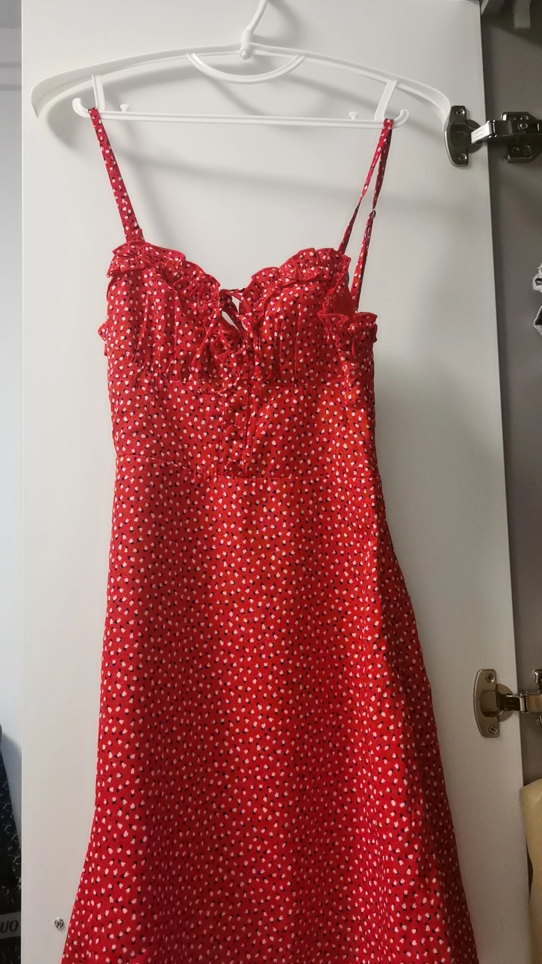 custom review-PRINCESS POLLY Love Birds Мини Платье Слип Платье Женское Красное