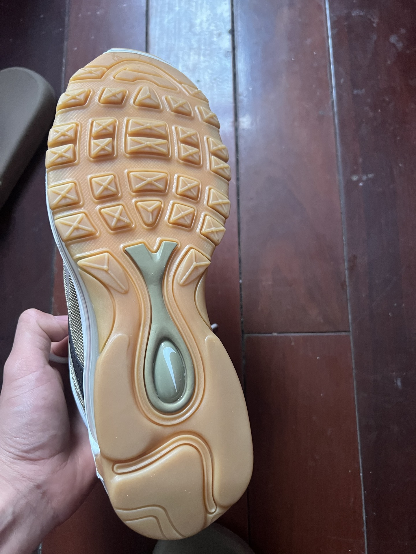 custom review-Nike Air Max 97 Устойчивый к истиранию Низкий Топ Casual Мужской Белый Коричневый