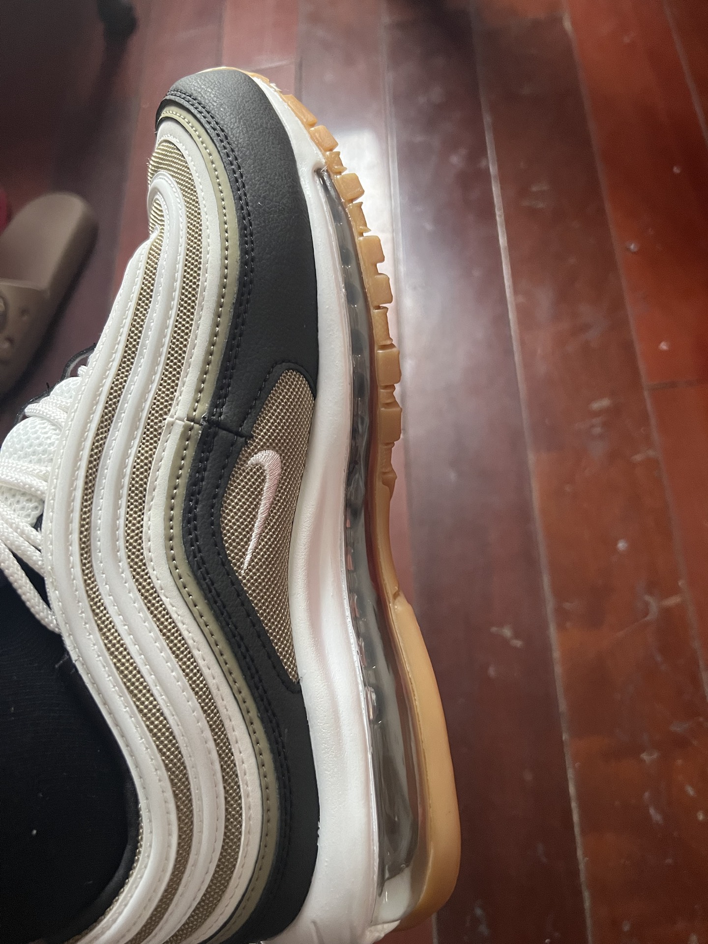 custom review-Nike Air Max 97 Устойчивый к истиранию Низкий Топ Casual Мужской Белый Коричневый