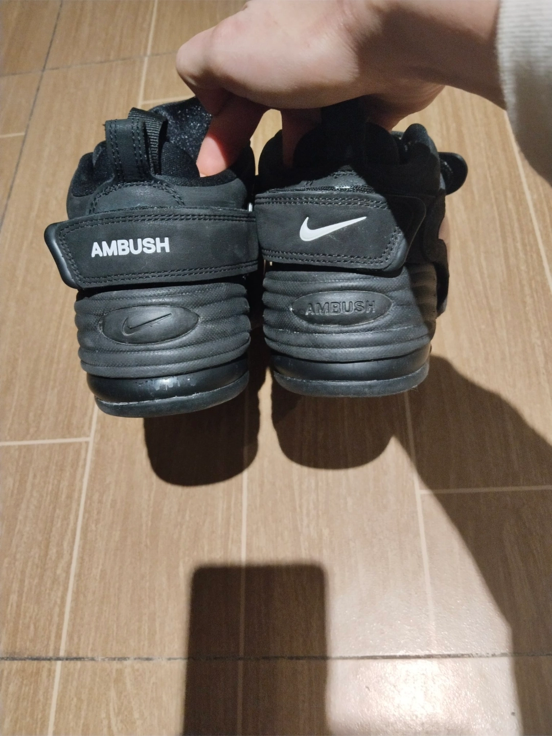 custom review-AMBUSH x Nike Air Adjust Force SP 'Черный' MID Топ Винтажные баскетбольные кроссовки Унисекс Черный Фиолетовый