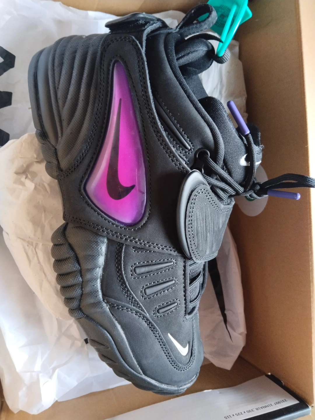 custom review-AMBUSH x Nike Air Adjust Force SP 'Черный' MID Топ Винтажные баскетбольные кроссовки Унисекс Черный Фиолетовый