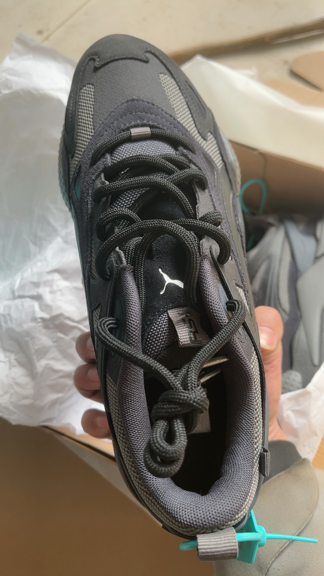 custom review-PUMA RS X Дышащий Низкий Топ Кроссовки с Толстой Подошвой Унисекс Черные