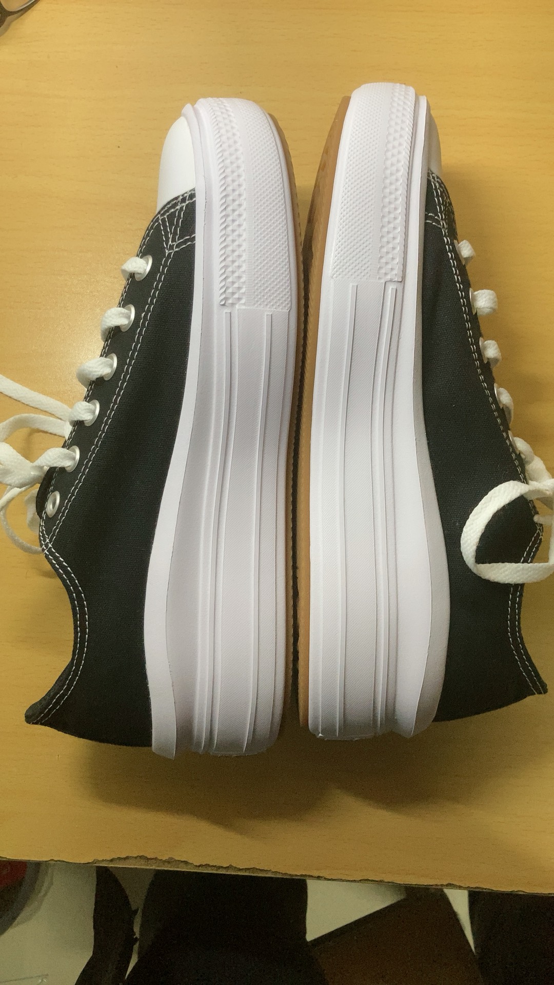 custom review-Конверс All Star Move Износостойкий Дышащий Покрытие Увеличение Высоты Низкие Кеды Женские Черный