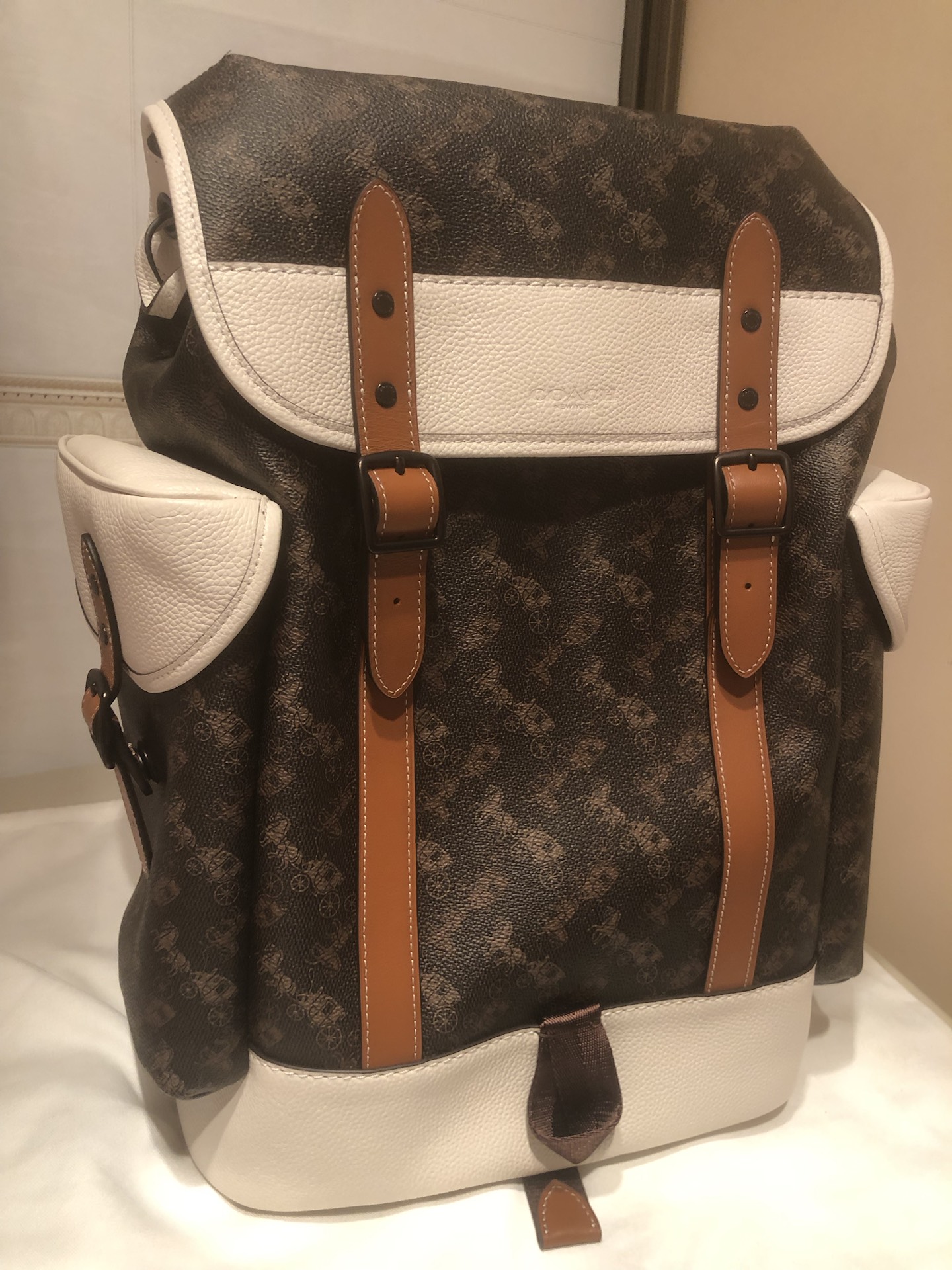 coach蔻驰男士双肩包开箱惊艳超级帅