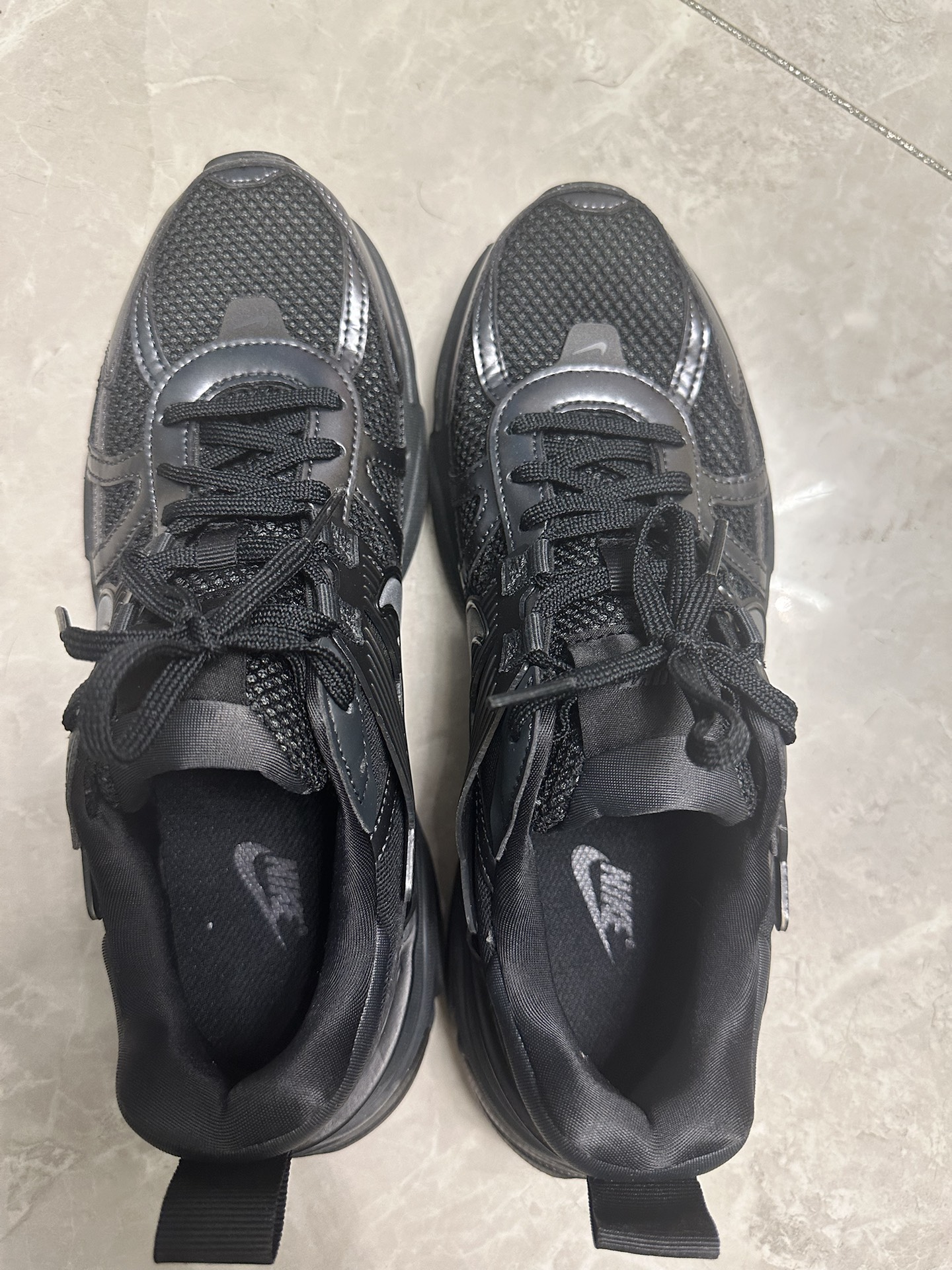 custom review-Nike V2K Run Устойчивый к истиранию Низкий Топ Повседневный Тренировки Городской Коммутирование Беговые кроссовки Мужской Черный