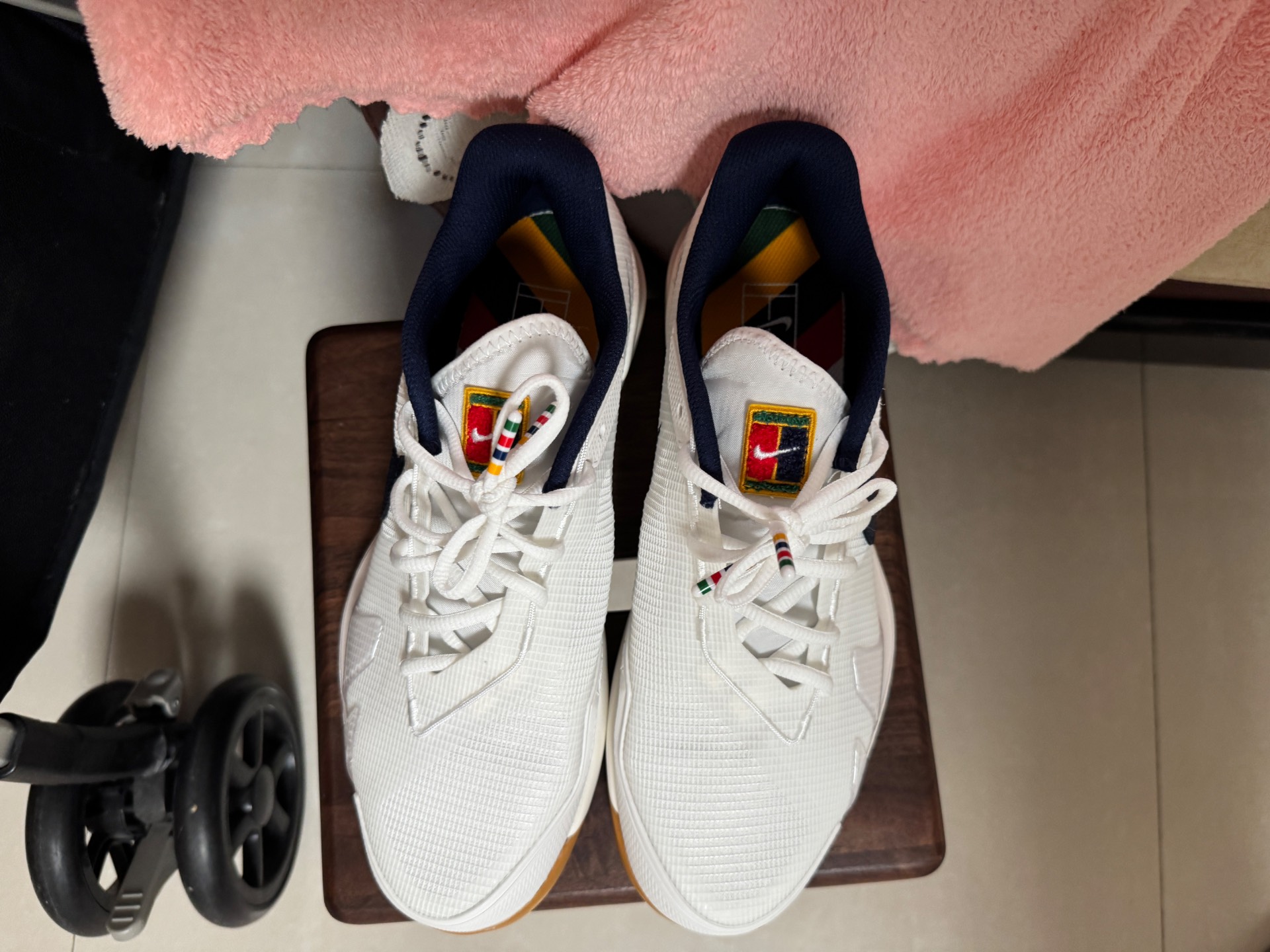 custom review-Nike Air Zoom Vapor Pro Дышащие Низкие Кроссовки для Тенниса Мужские Белые и Синие Естественная Резина