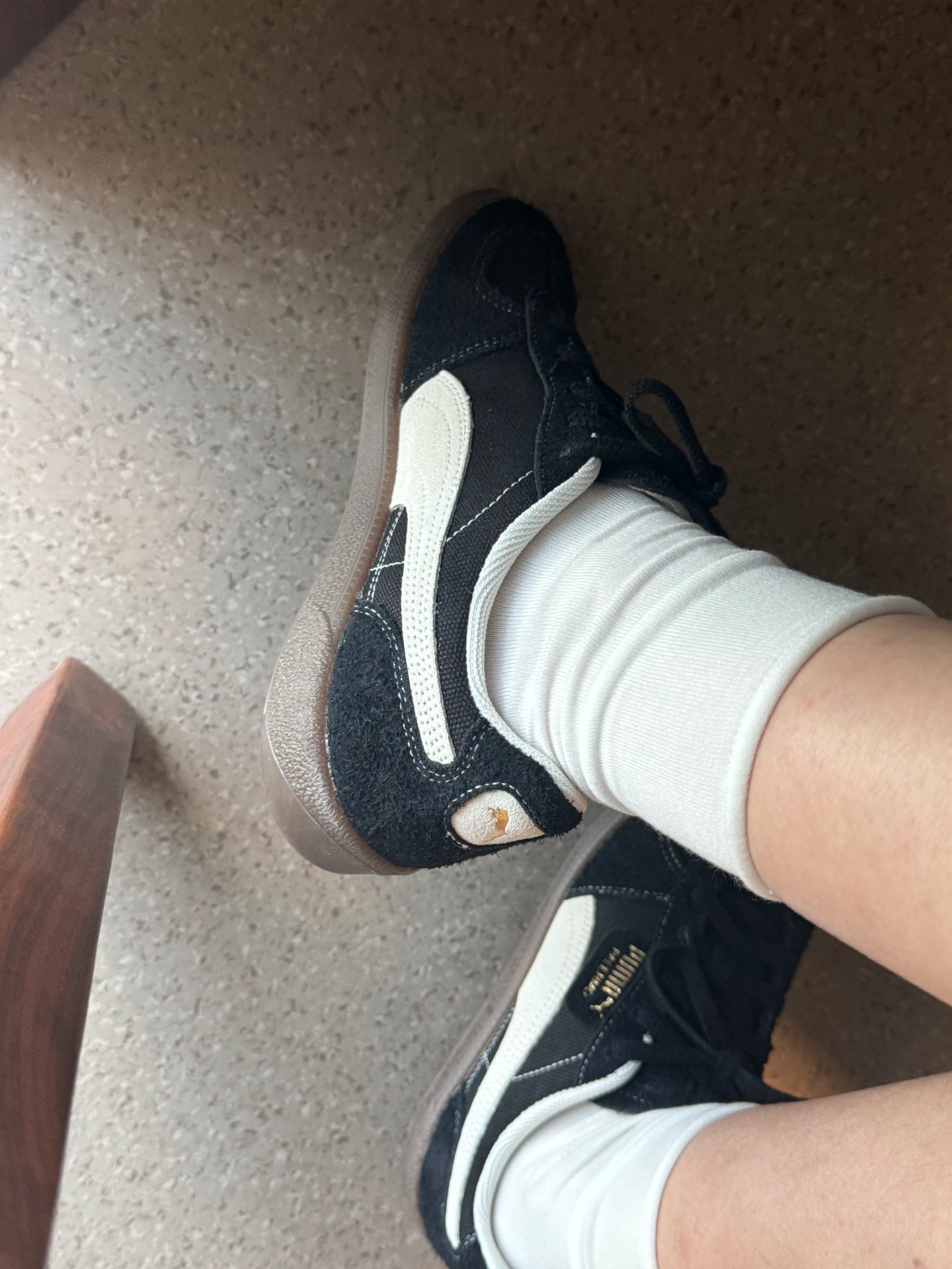 custom review-PUMA Palermo Vintage Low Топ Скейтборд Кроссовки Унисекс Черный Бежевый