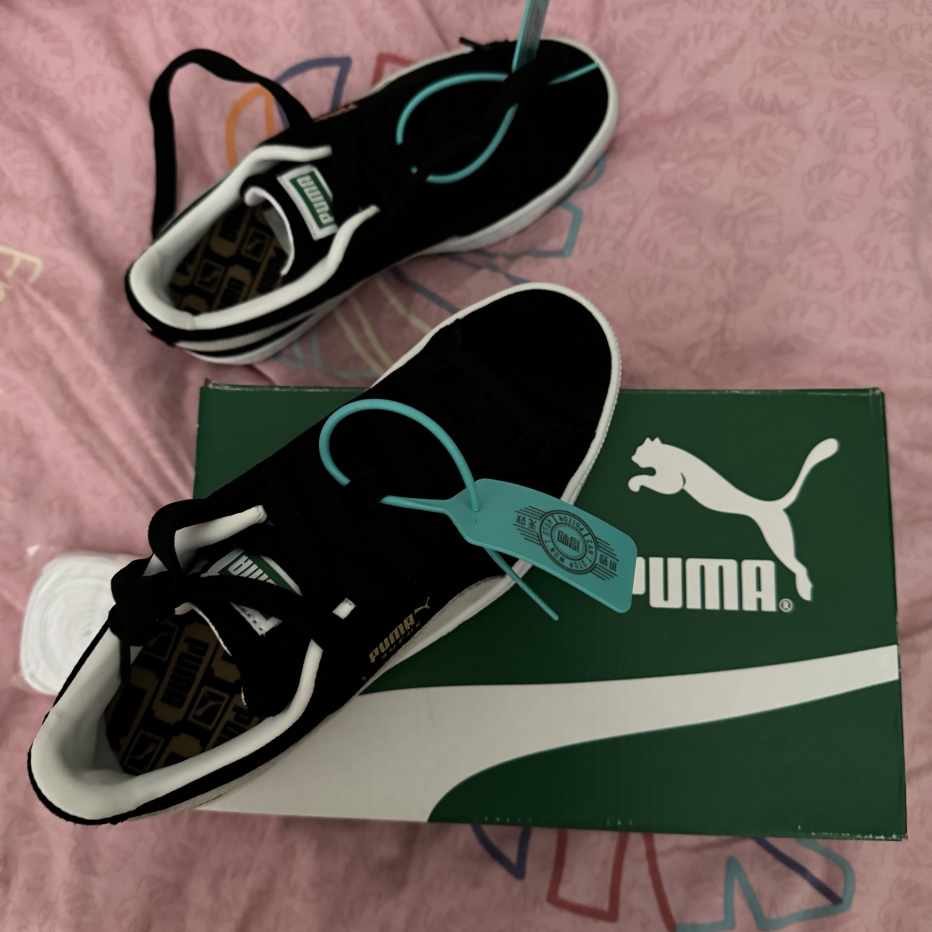 custom review-PUMA Suede Classic XXI Low Топ Скейтборд Кроссовки Унисекс Черный Белый