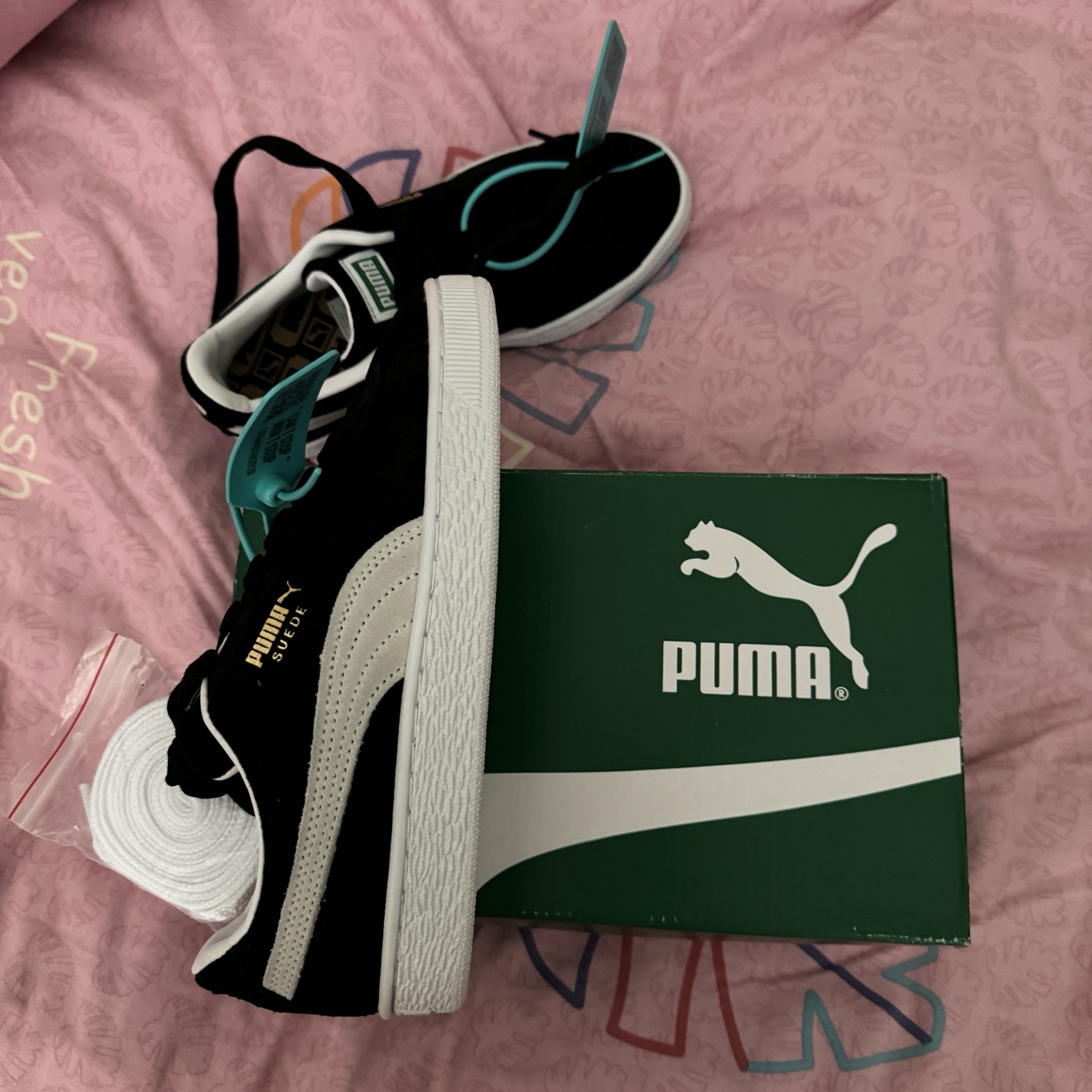 custom review-PUMA Suede Classic XXI Low Топ Скейтборд Кроссовки Унисекс Черный Белый