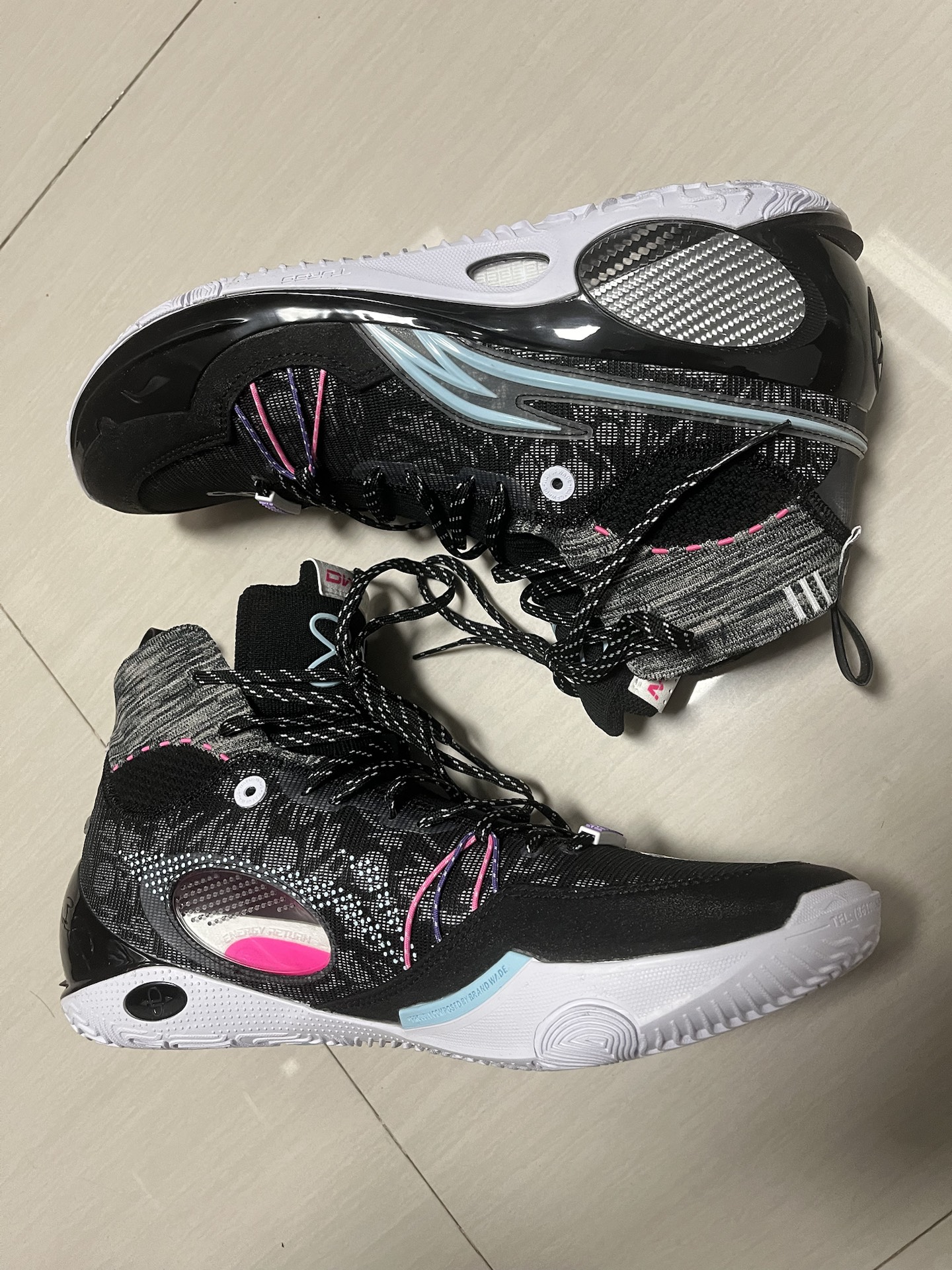 custom review-Подкладка Wade 808 3 Ultra амортизаторы противоскользящие устойчивые к истиранию высокий топ баскетбольные кроссовки мужской фиолетовый черный