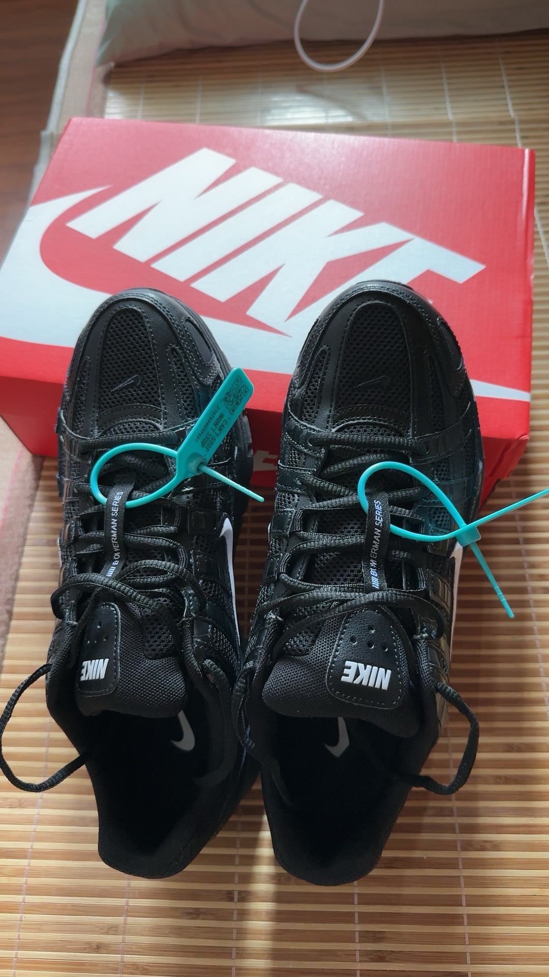 custom review-Nike P 6000 Амортизация устойчивый к истиранию дышащий низкий верх повседневная беговая обувь унисекс черный