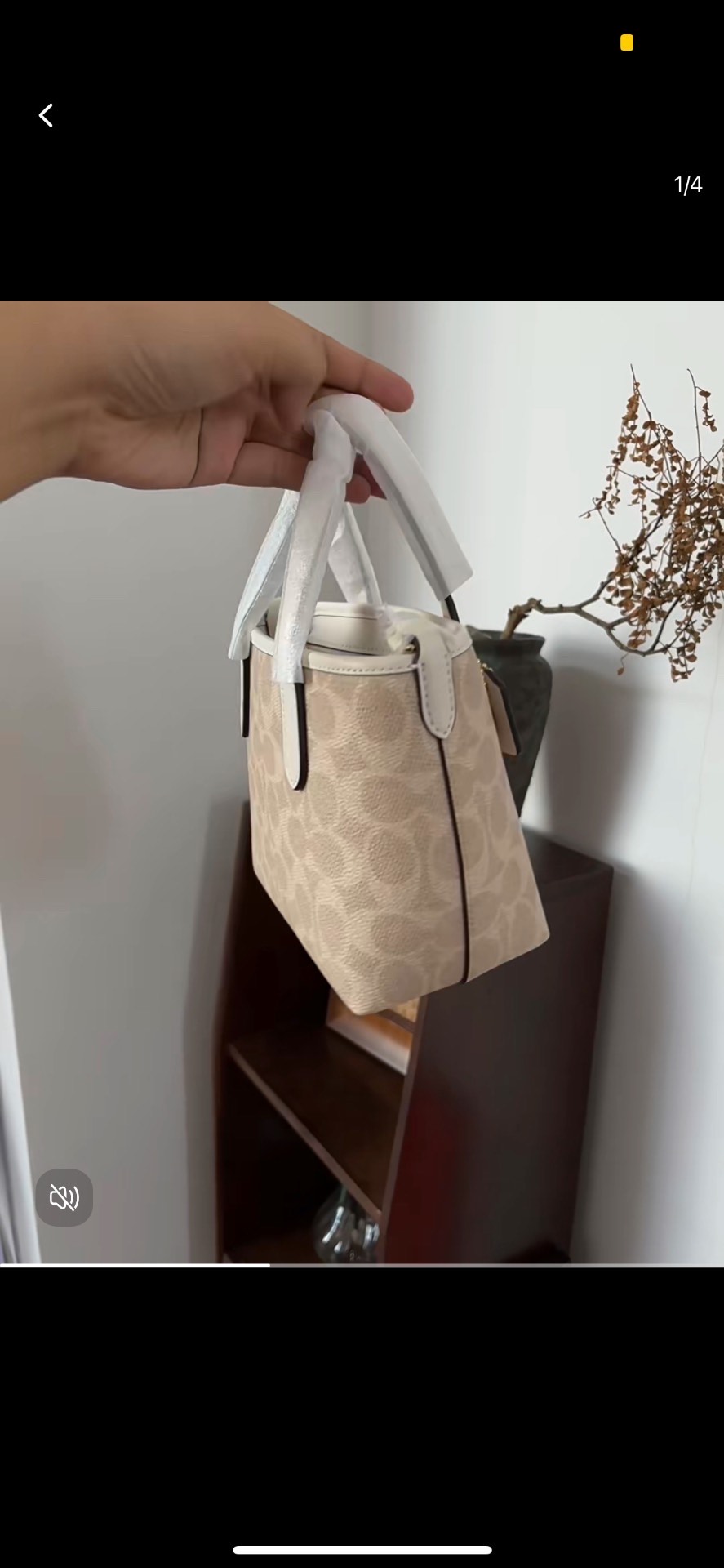 custom review-COACH Городская Сумка Tote из Покрытого Холста Сумка для покупок Сумка через плечо Сумка на одно плечо Мини