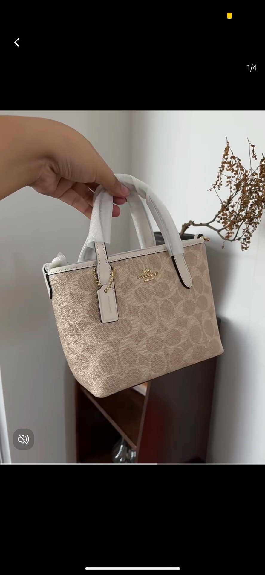 custom review-COACH Городская Сумка Tote из Покрытого Холста Сумка для покупок Сумка через плечо Сумка на одно плечо Мини