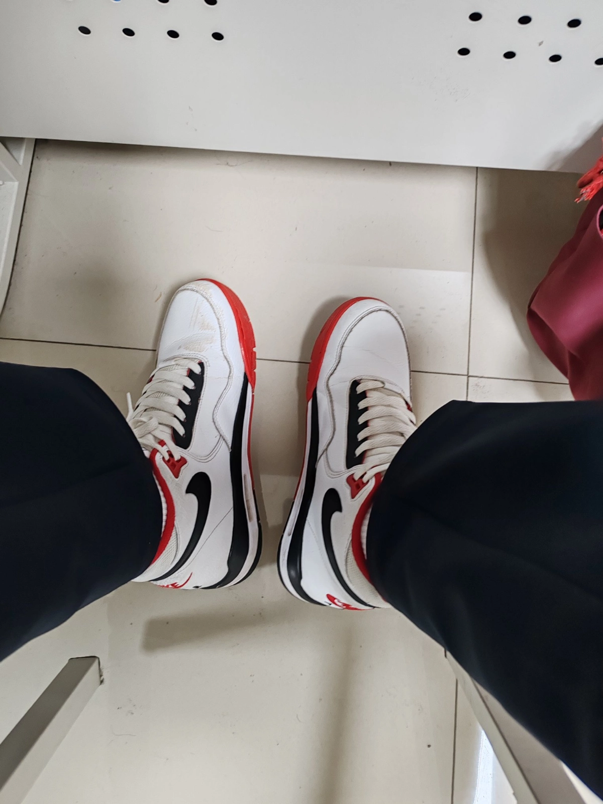custom review-Nike Flight Legacy Red White