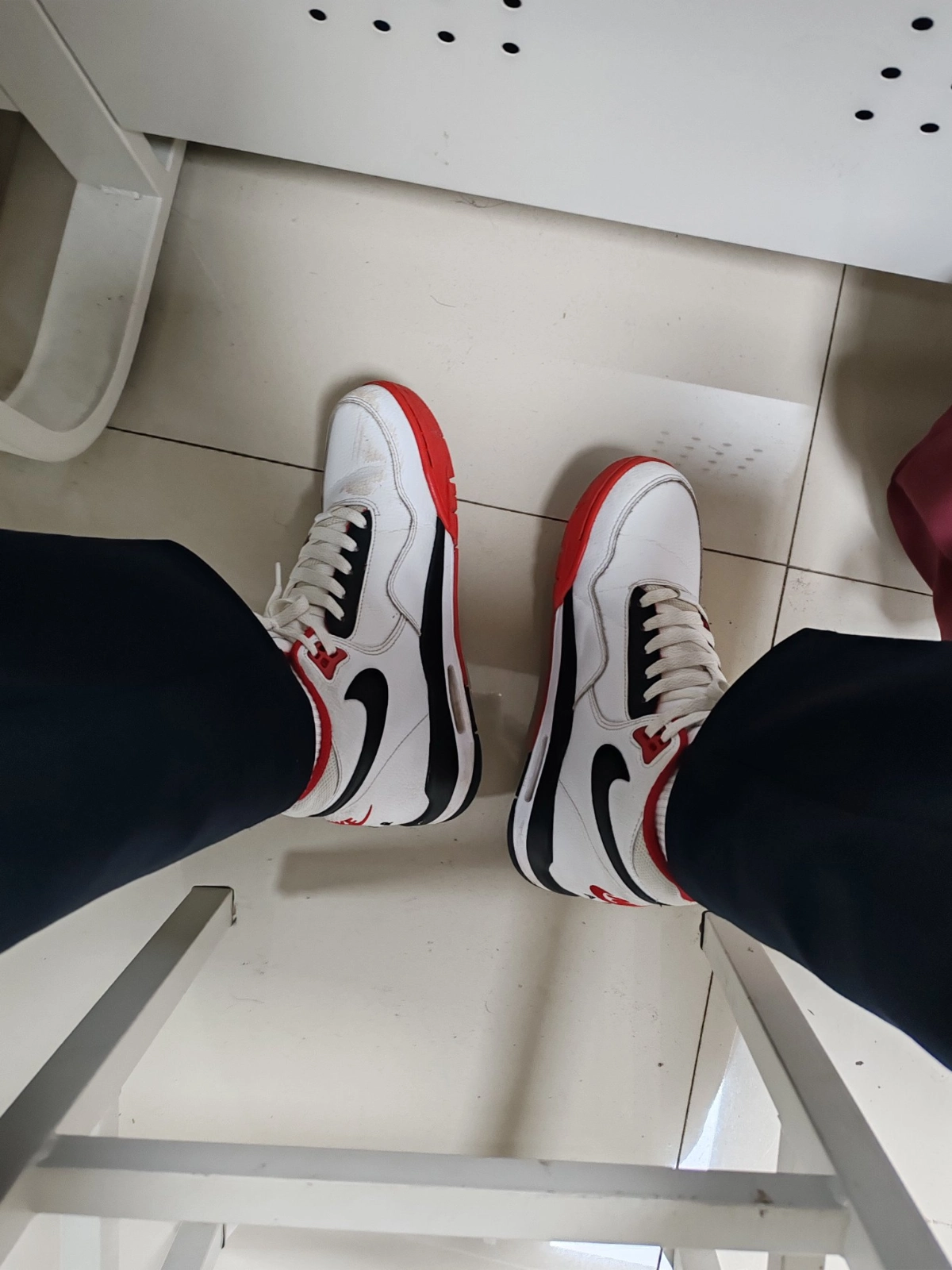 custom review-Nike Flight Legacy Red White
