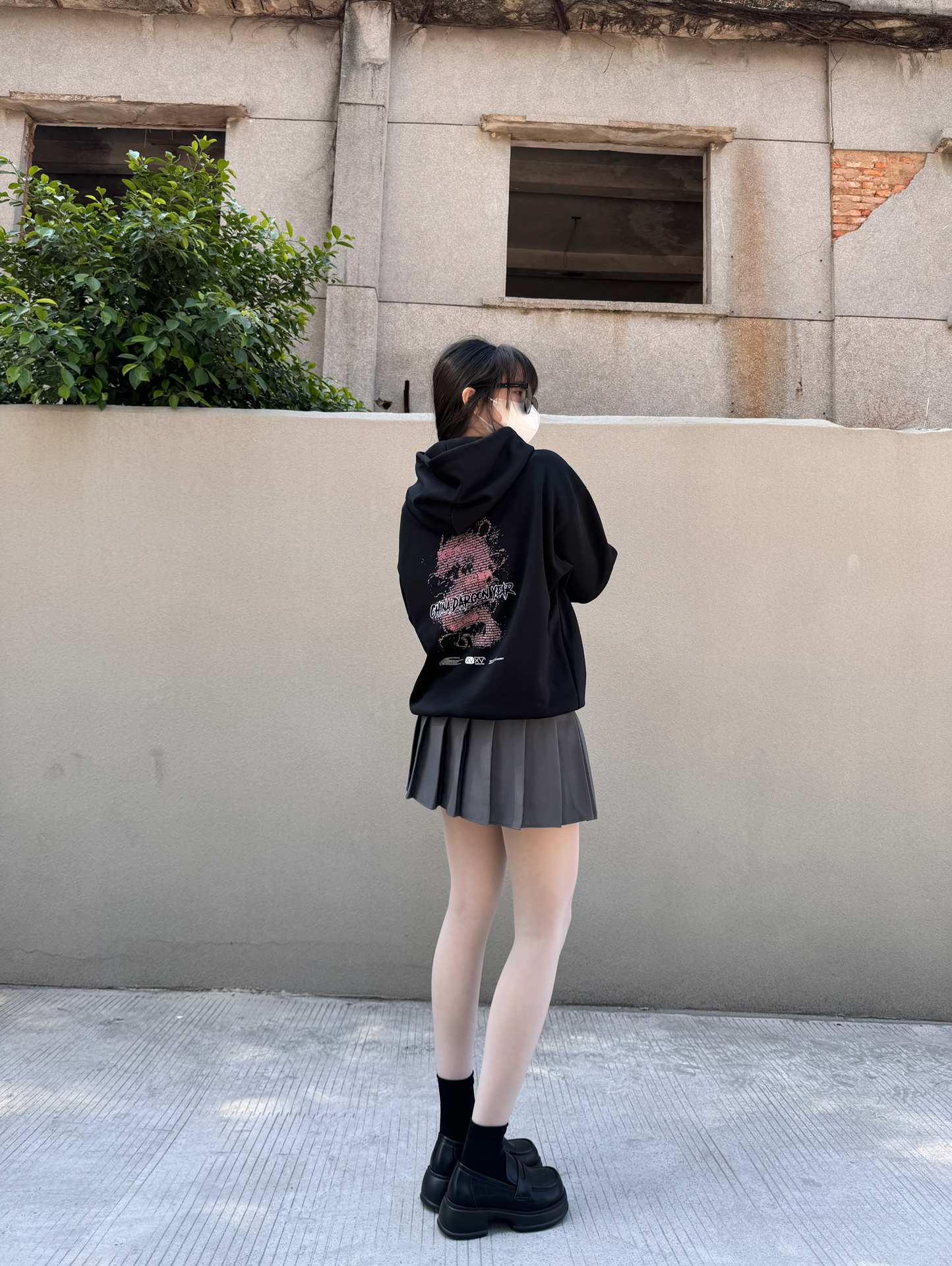 甜妹穿搭之jk短裙配卫衣