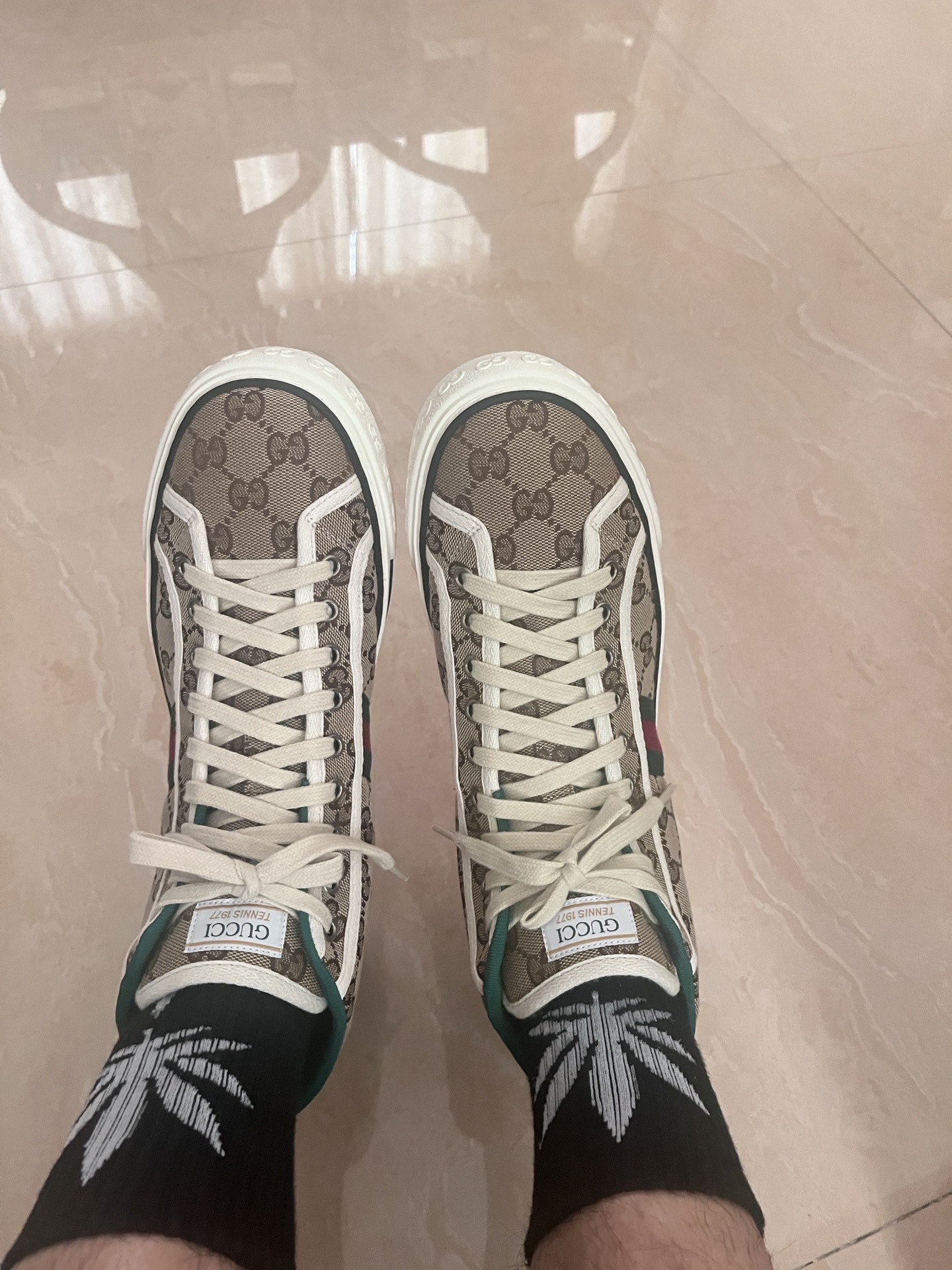 custom review-GUCCI Tennis 1977 Скейтборд Кроссовки Мужские Цвет Эбеновое дерево