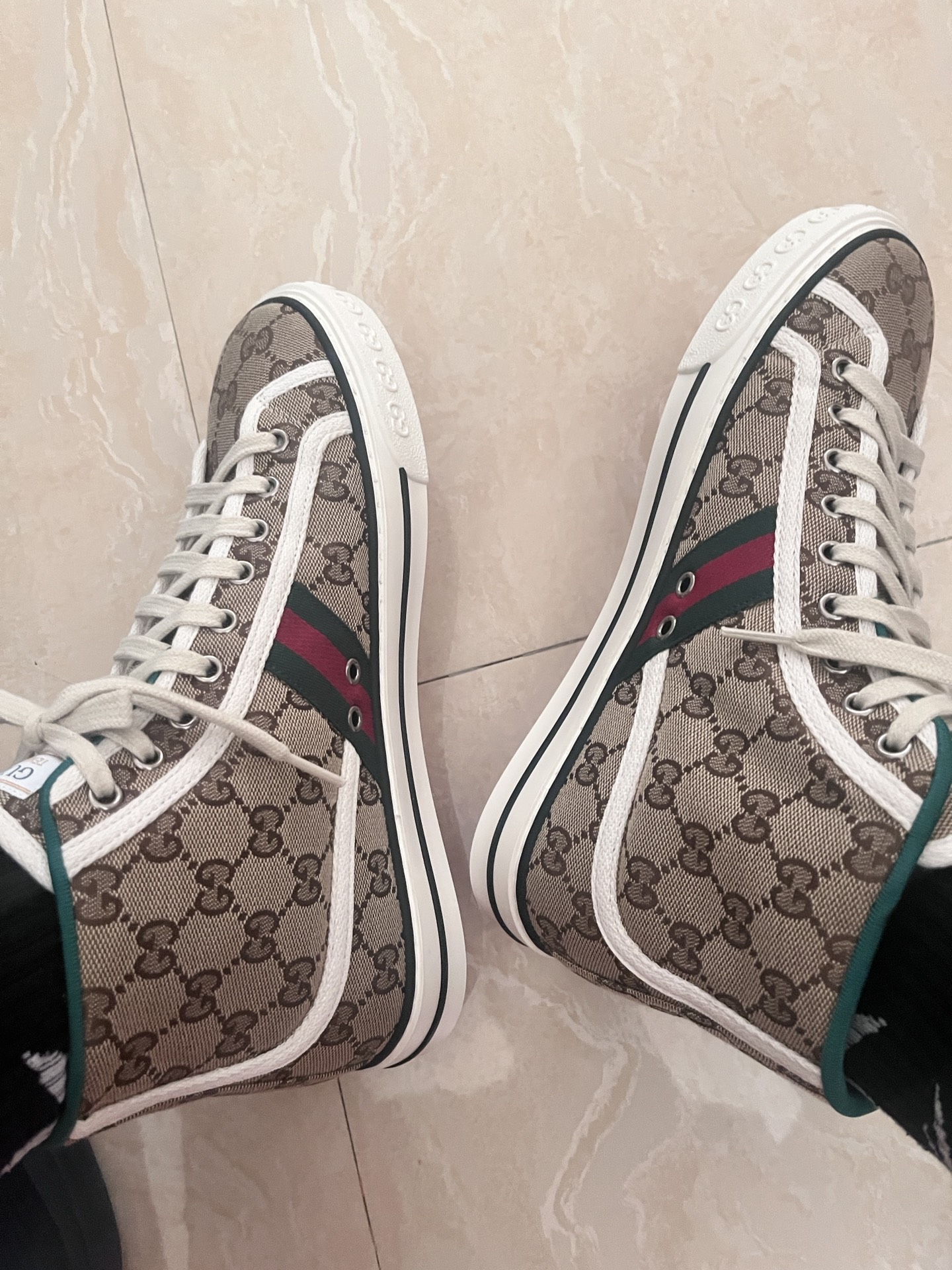 custom review-GUCCI Tennis 1977 Скейтборд Кроссовки Мужские Цвет Эбеновое дерево