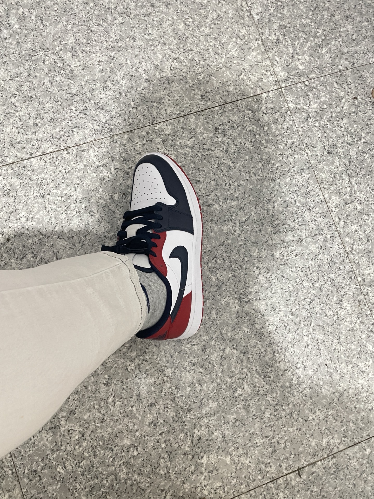 custom review-Jordan Air Jordan 1 Low GOLF 'USA' Low Топ Винтажные баскетбольные кроссовки Унисекс Синий красный