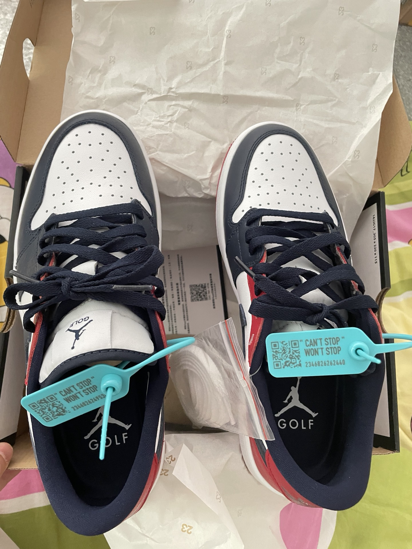 custom review-Jordan Air Jordan 1 Low GOLF 'USA' Low Топ Винтажные баскетбольные кроссовки Унисекс Синий красный