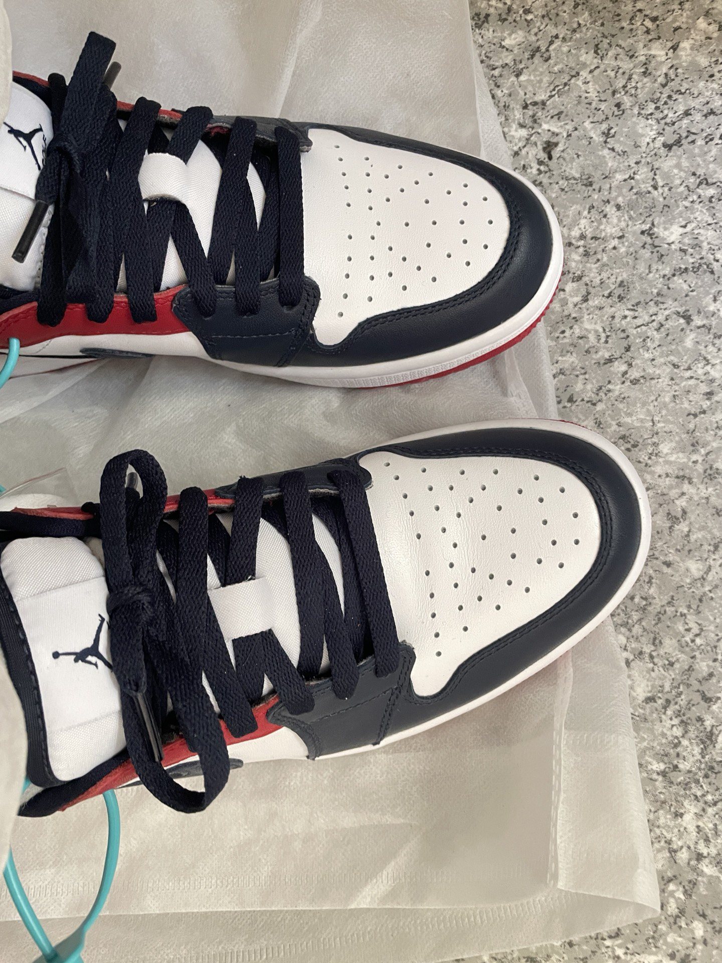 custom review-Jordan Air Jordan 1 Low GOLF 'USA' Low Топ Винтажные баскетбольные кроссовки Унисекс Синий красный