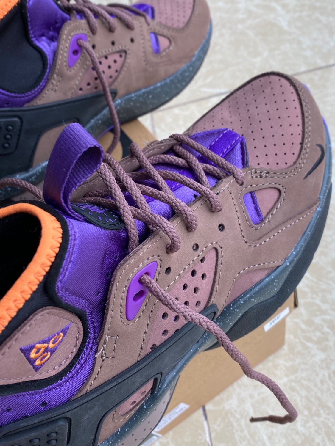 custom review-Nike Air Mowabb ACG Trails END. Коричневый Короткий Альпинистский Adventure Обувь Унисекс Коричневый Фиолетовый