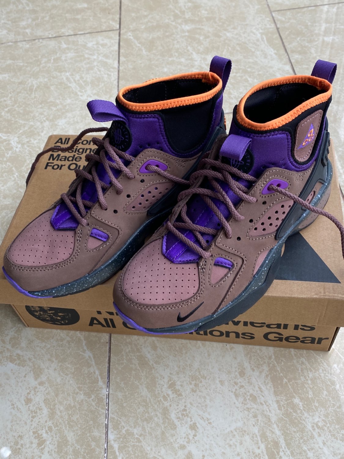 custom review-Nike Air Mowabb ACG Trails END. Коричневый Короткий Альпинистский Adventure Обувь Унисекс Коричневый Фиолетовый