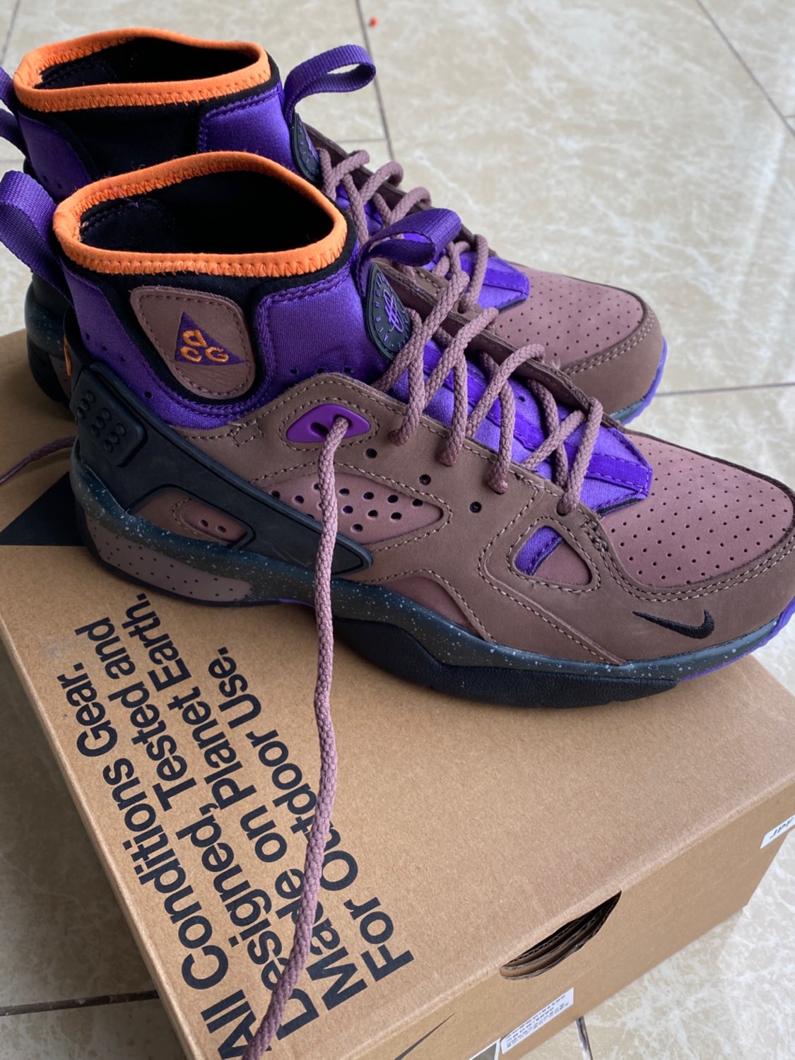 custom review-Nike Air Mowabb ACG Trails END. Коричневый Короткий Альпинистский Adventure Обувь Унисекс Коричневый Фиолетовый